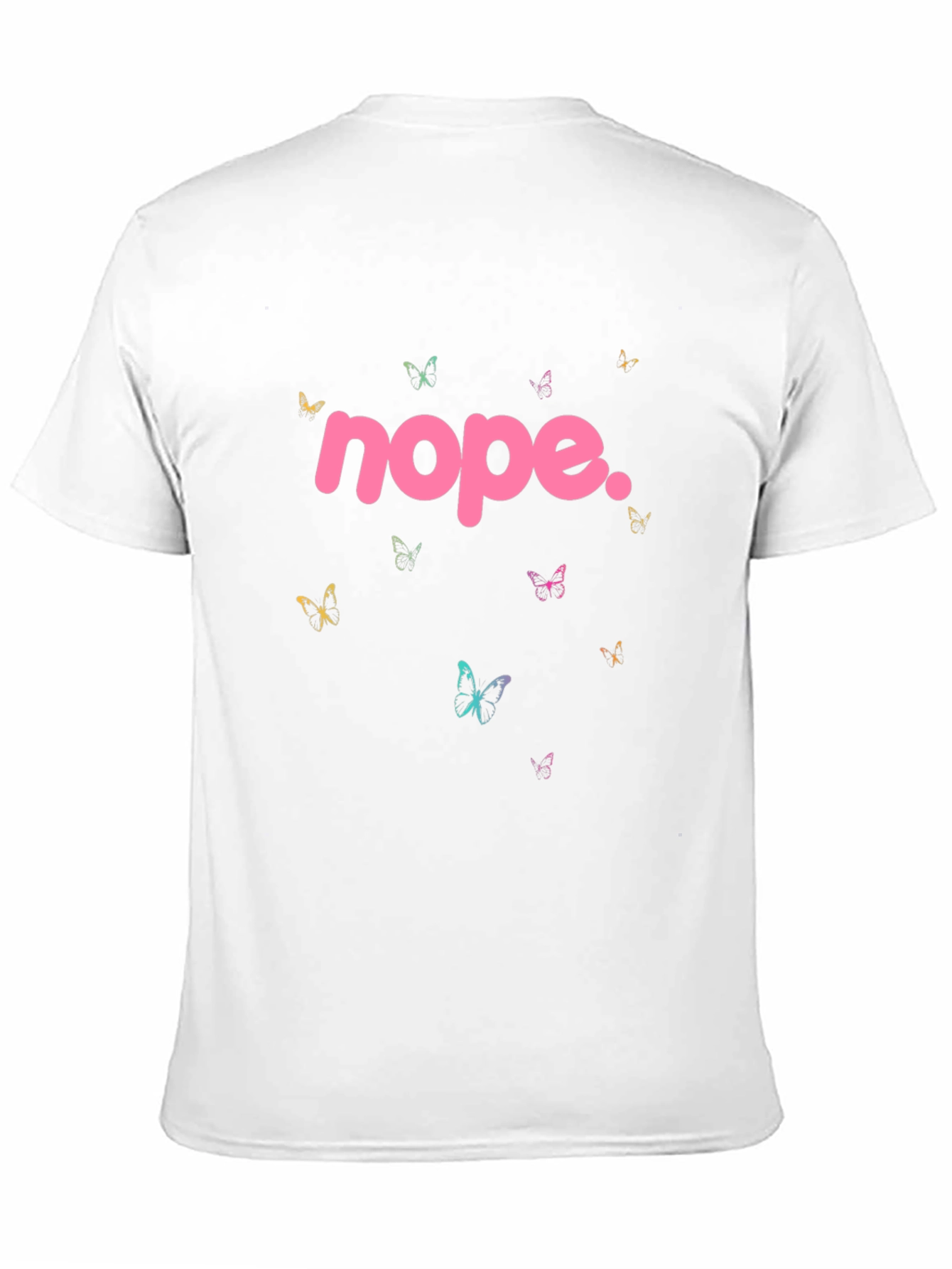 Black Nope Butterfly Graphic Tee - Trendy Casual Style view 11
