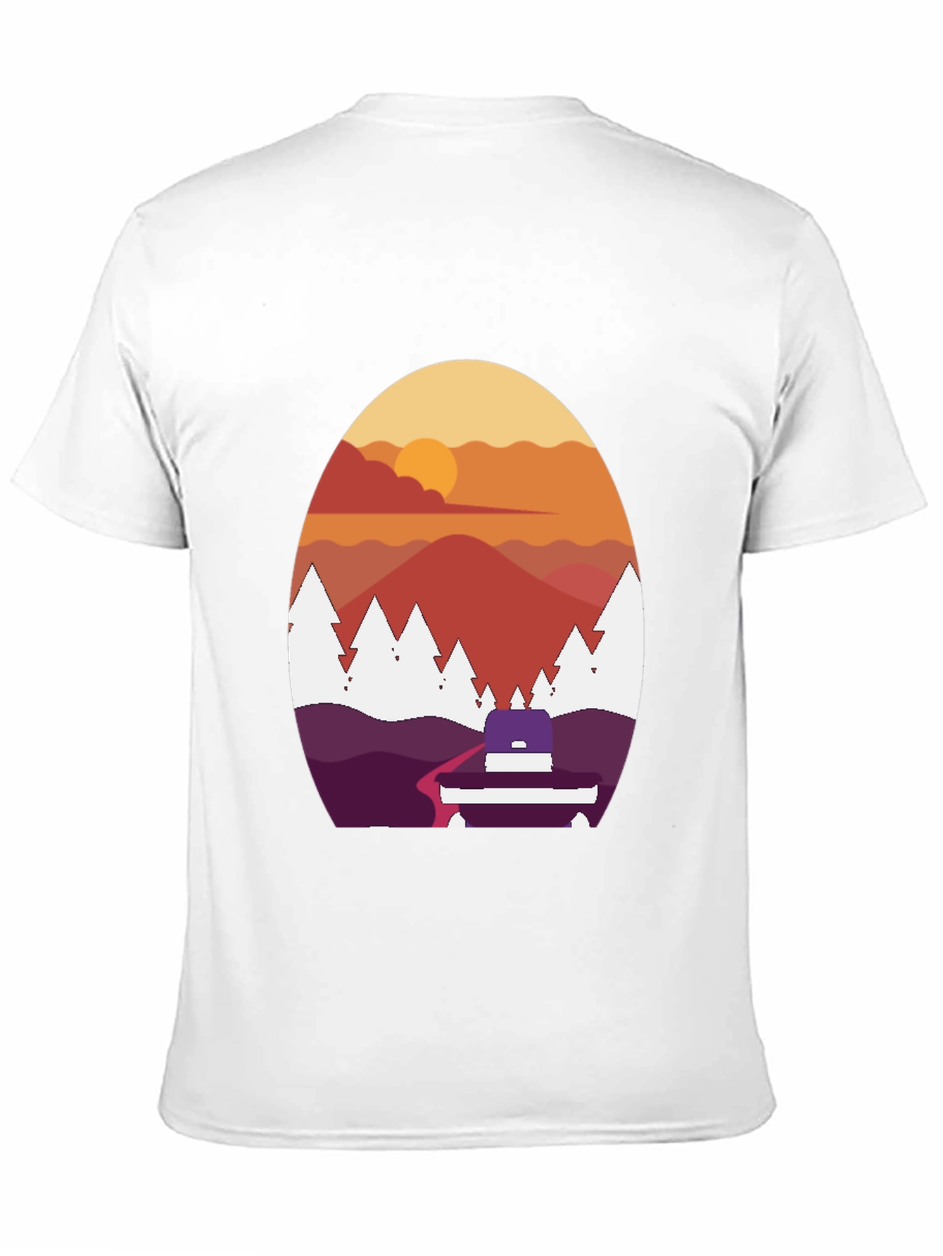 Black Sunset Mountain Graphic Tee - Black view 11