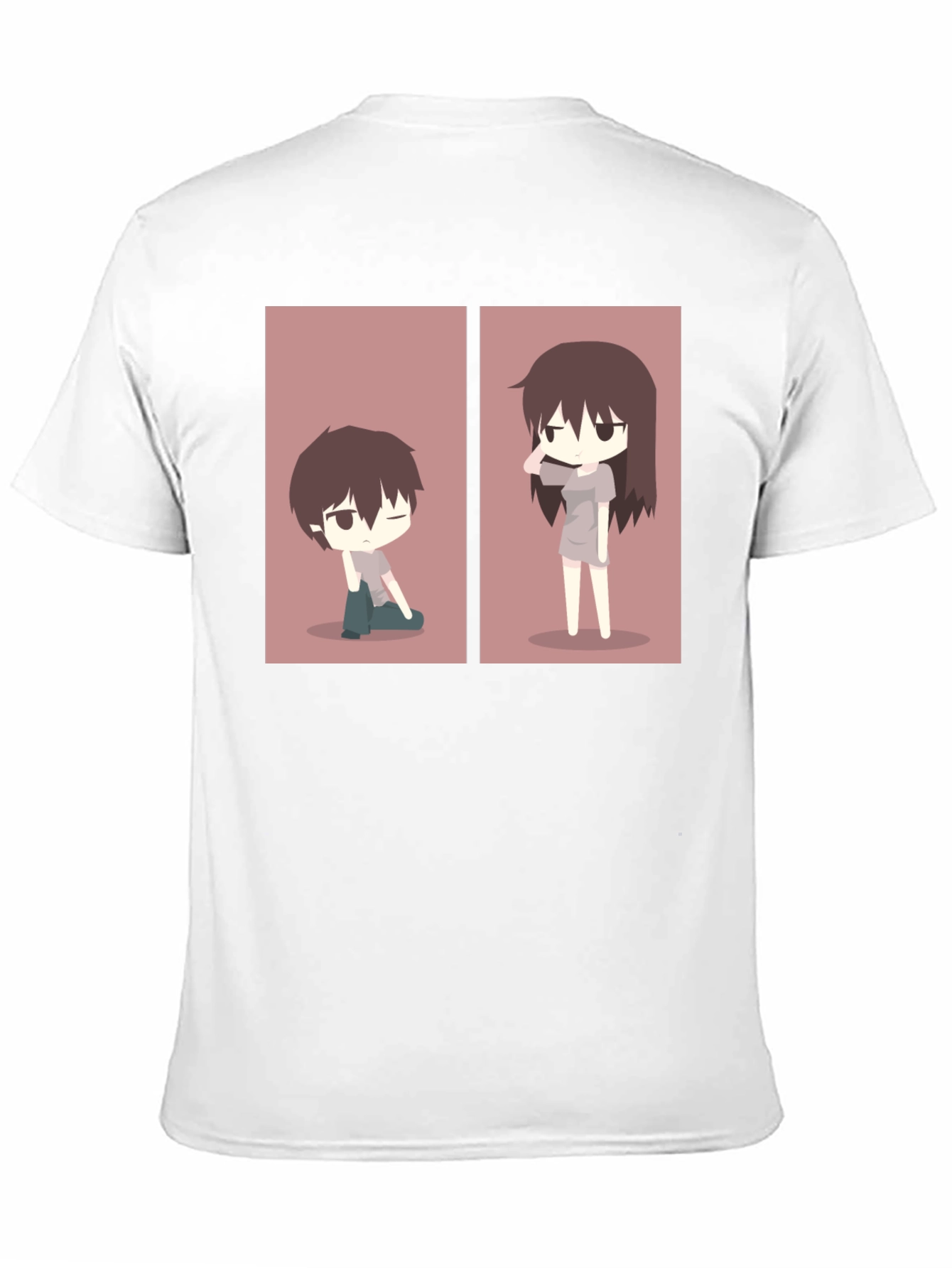 Black Anime Couple Matching T-Shirt - Black view 11