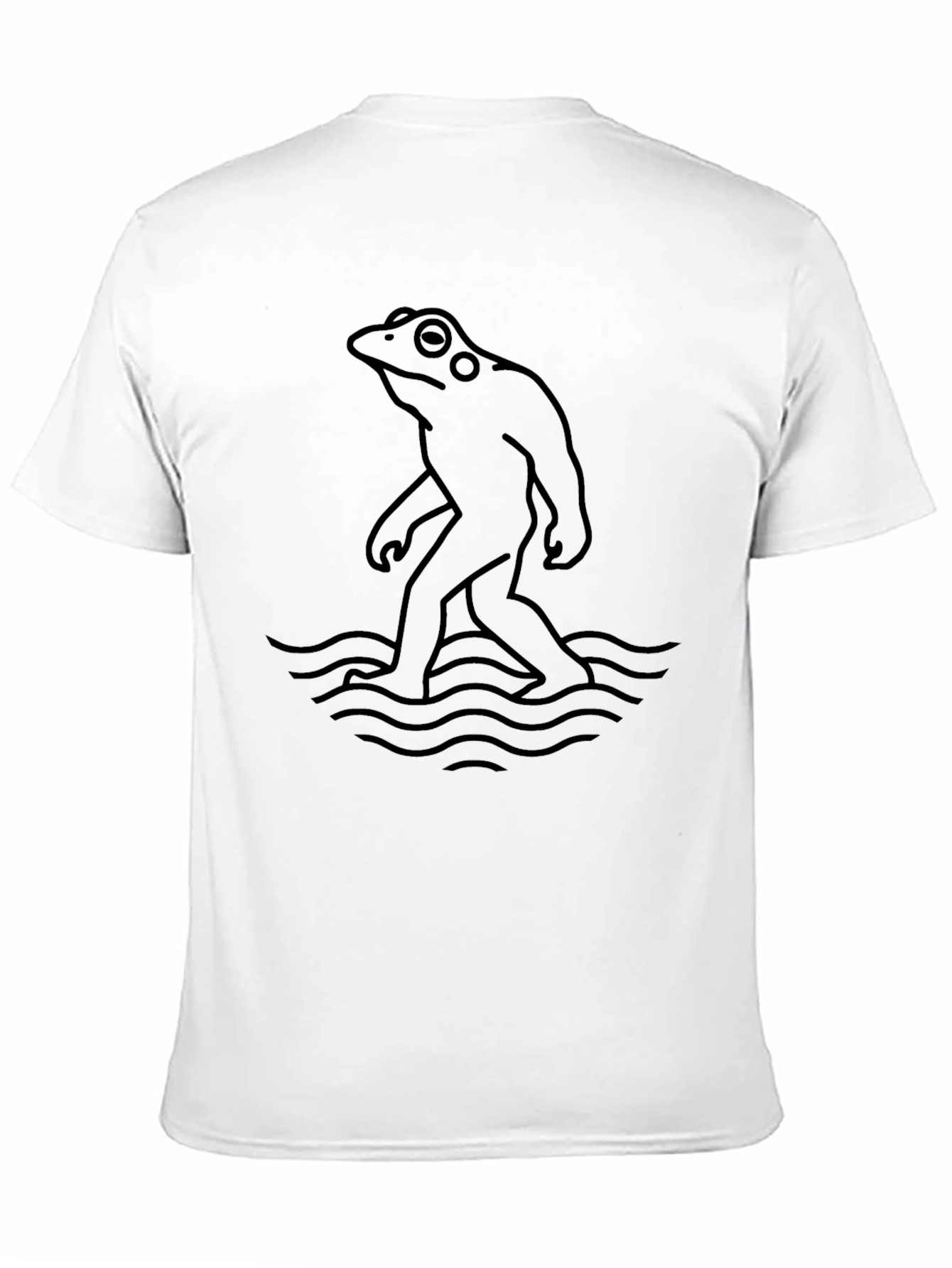 Black Frogfoot Black T-Shirt - Quirky Graphic Tee view 11