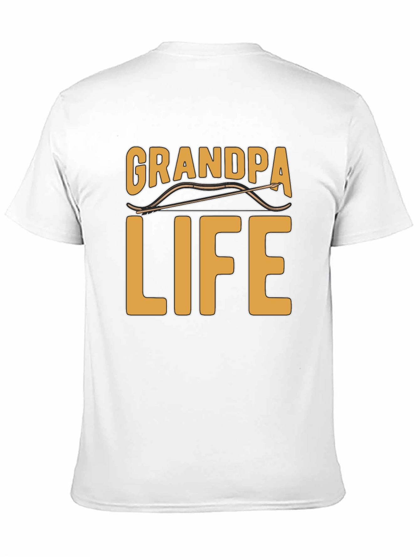 Grandpa Life Black T-Shirt, Archery Graphic Tee - 11