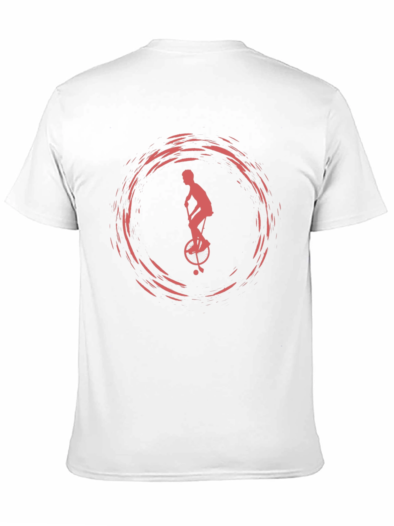 Black Unique Unicycle Graphic Tee - Cool Men's Black T-Shirt view 11