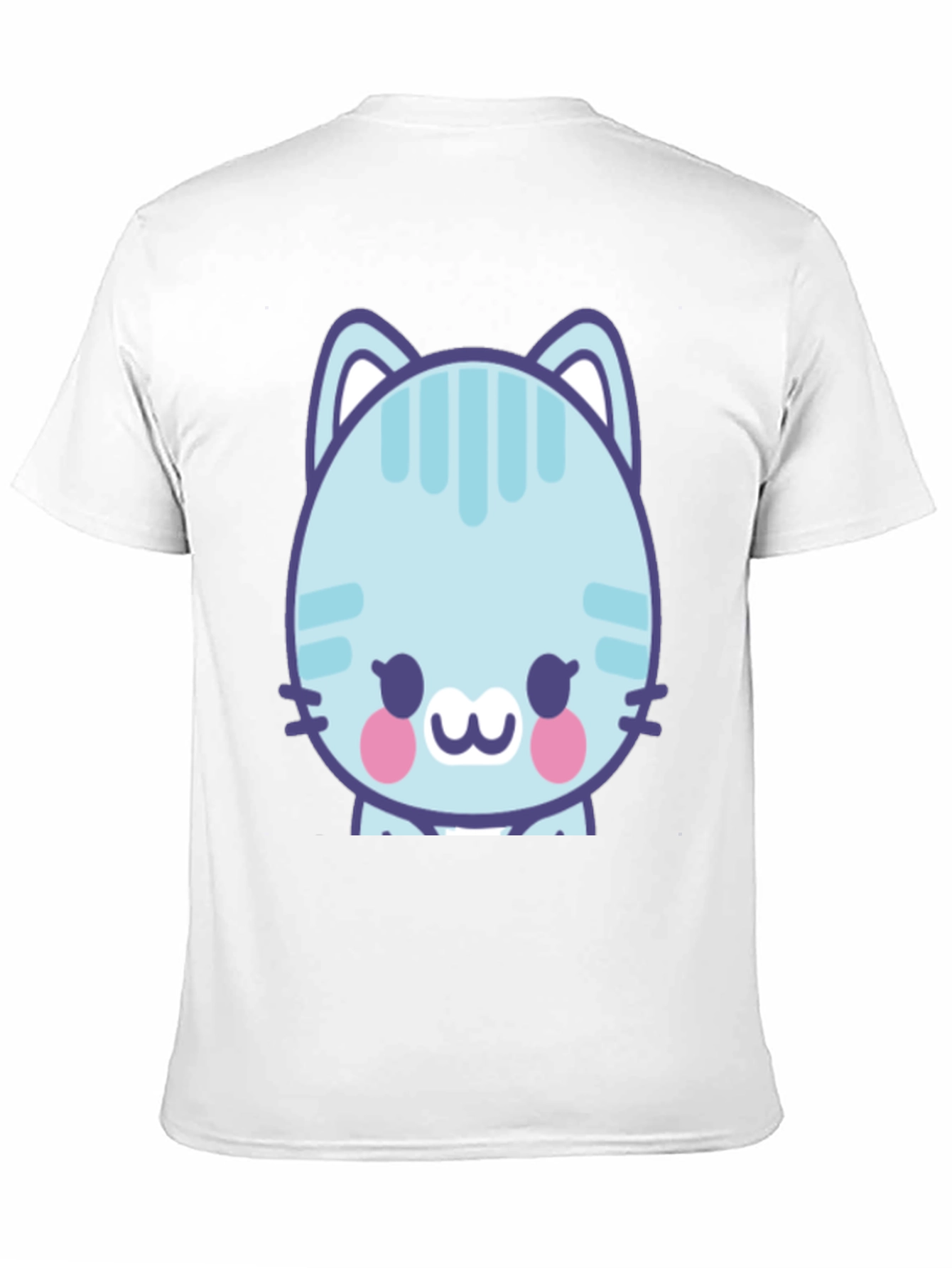 Black Cute Cartoon Cat Graphic T-Shirt - Black view 11