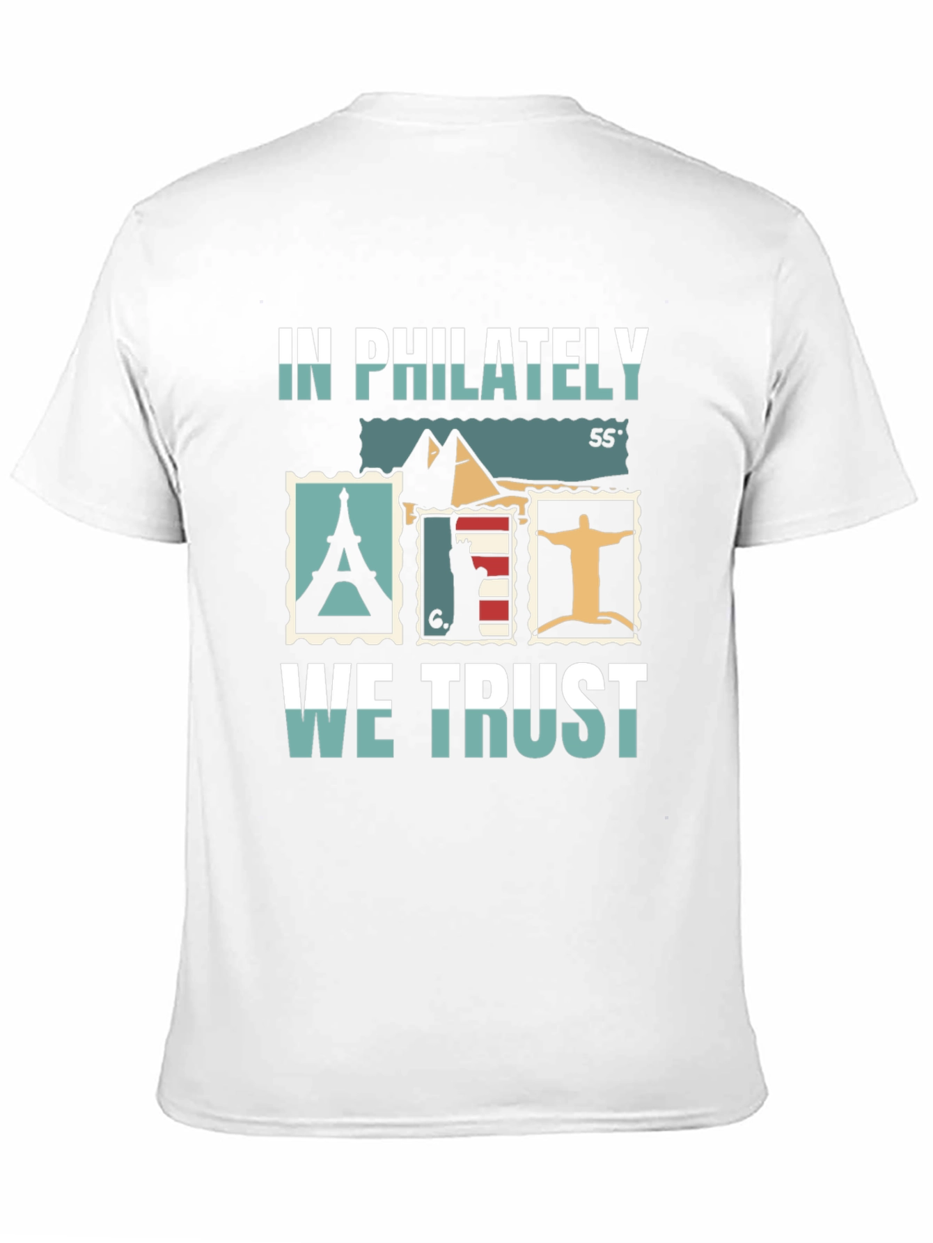 Black Philately Landmarks Black Graphic Tee view 11