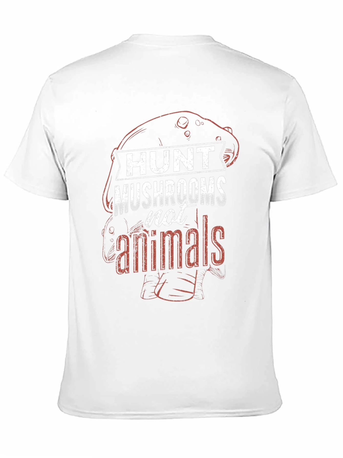 Black Hunt Mushrooms Not Animals Graphic Tee view 11