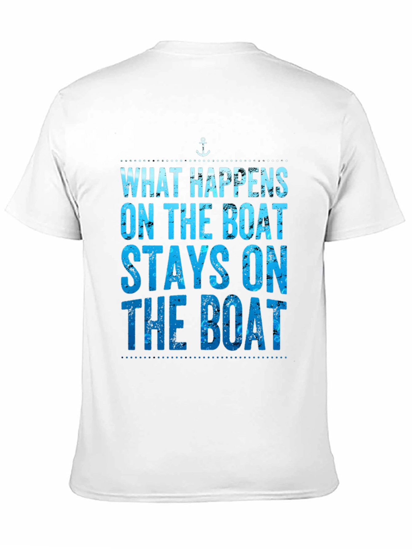 Black What Happens On The Boat T-Shirt view 11