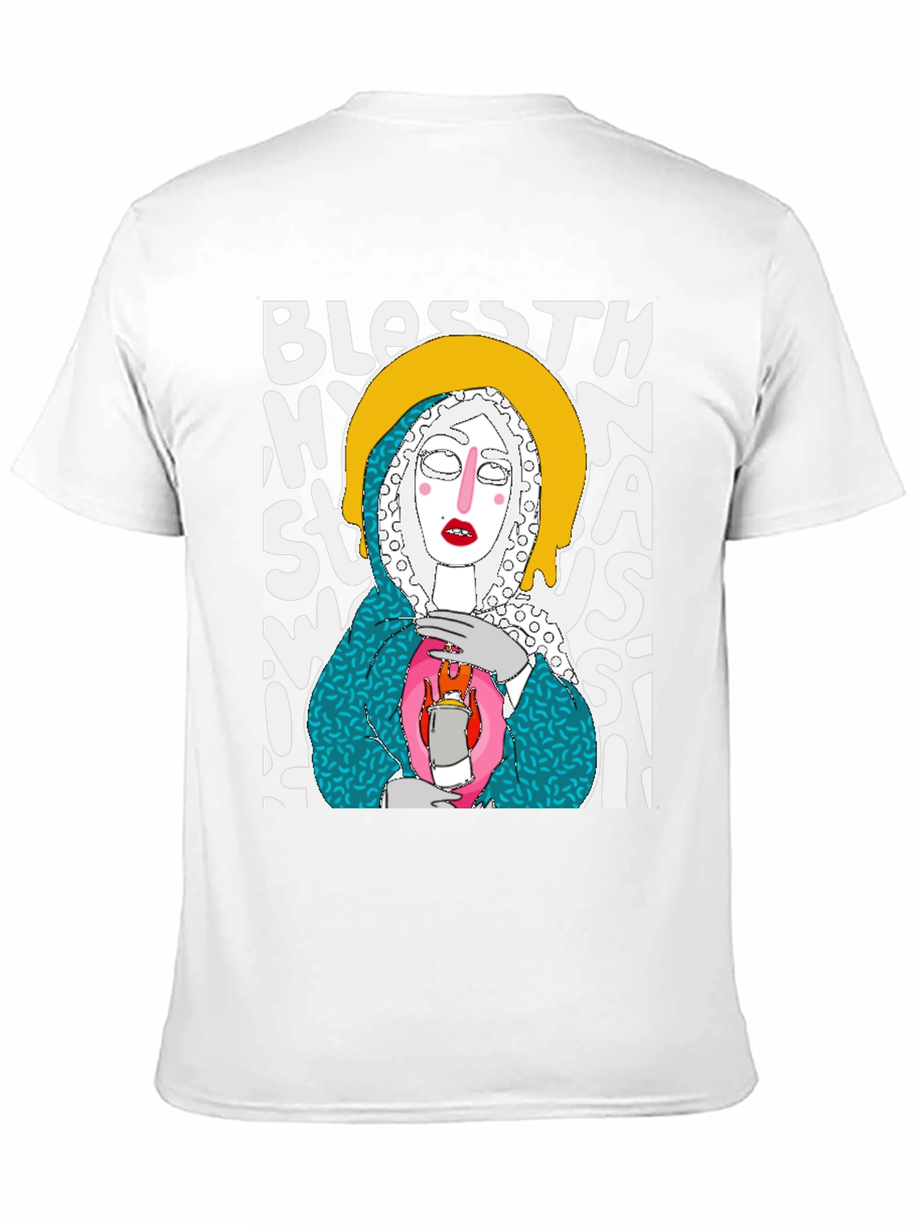 Black Artsy Graphic Tee - "Bless This Mess" view 11
