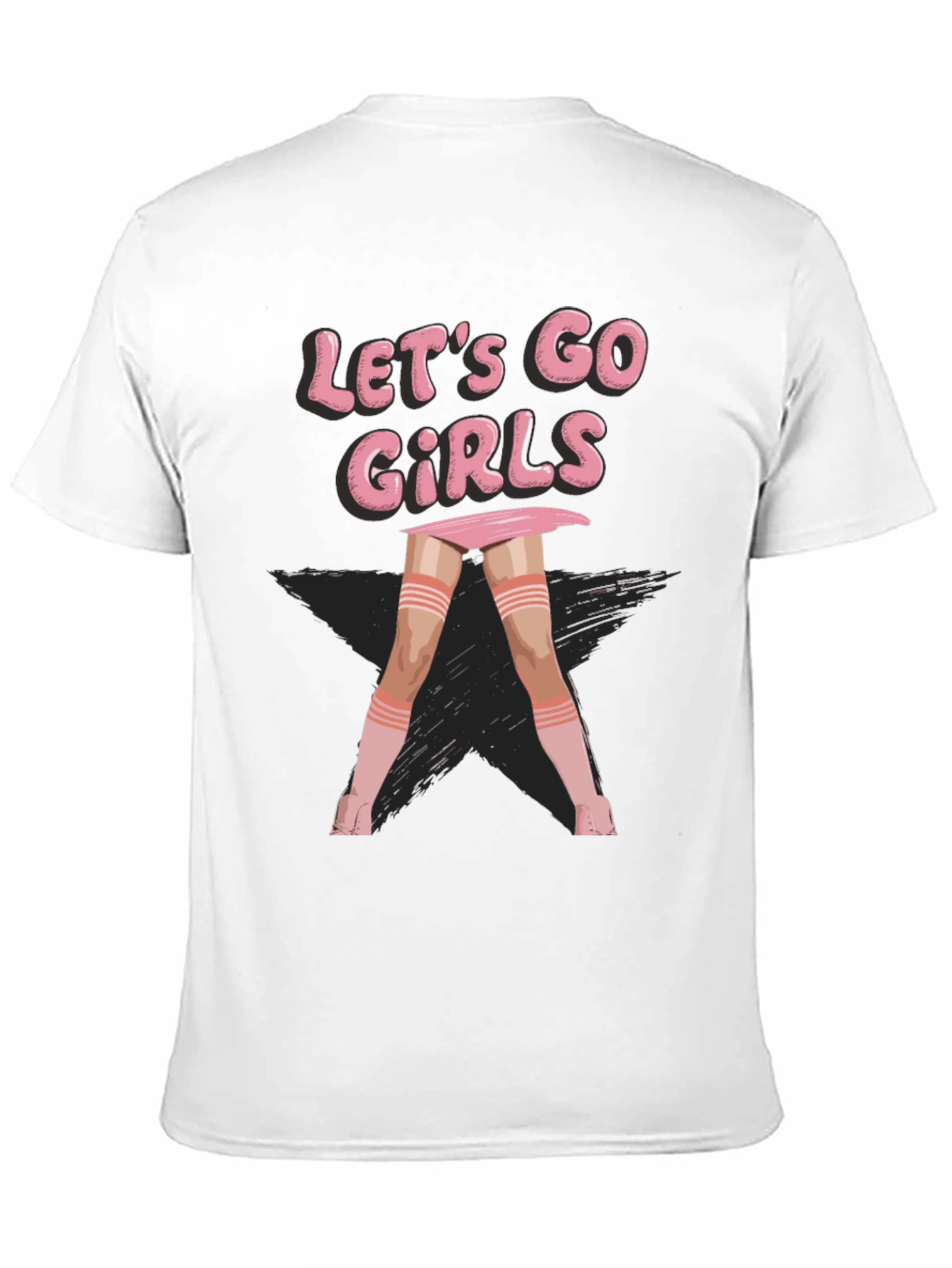 Black Let's Go Girls Black Graphic Tee view 11