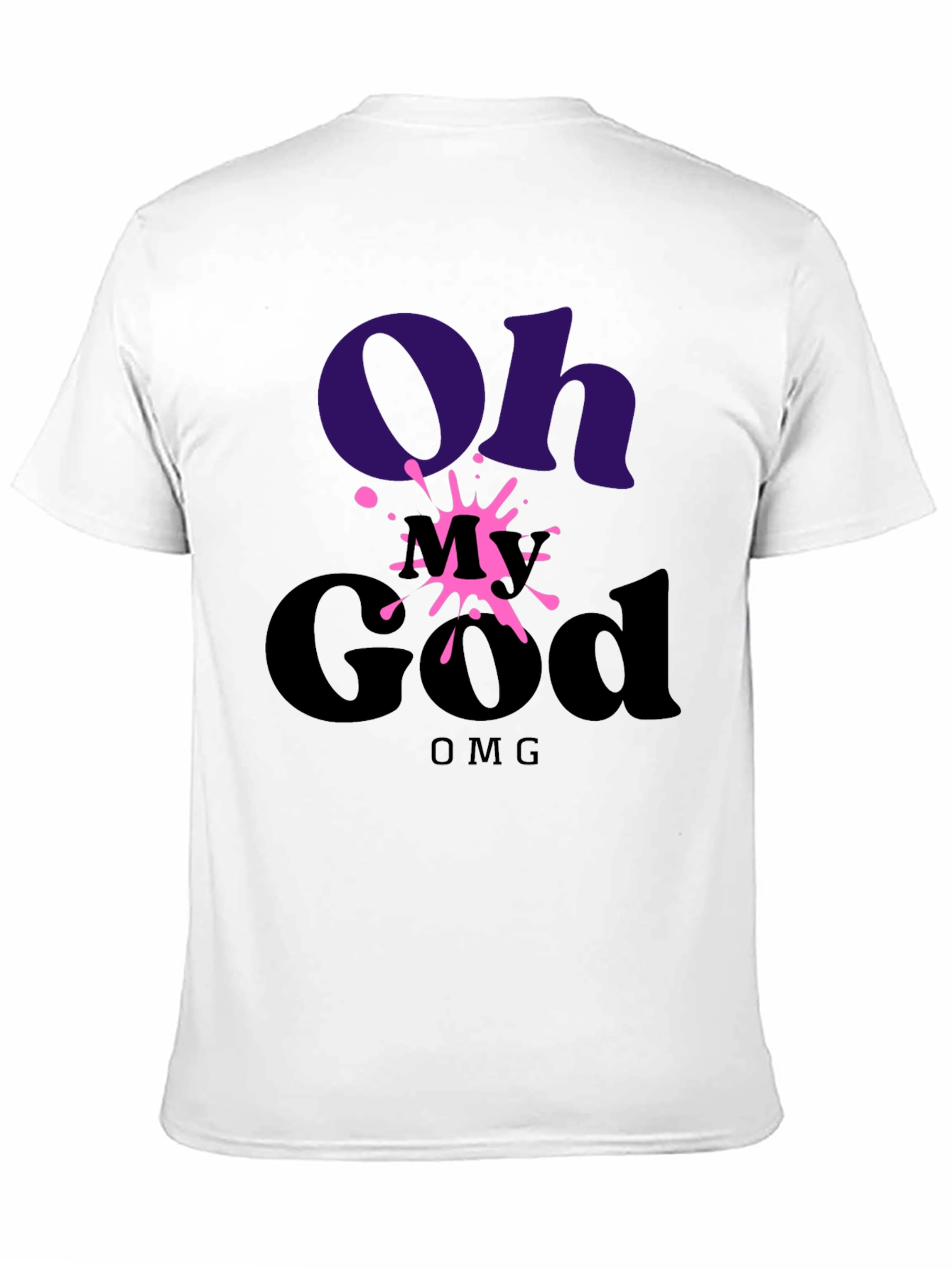 Black Oh My God OMG T-Shirt - Stylish Graphic Tee view 11