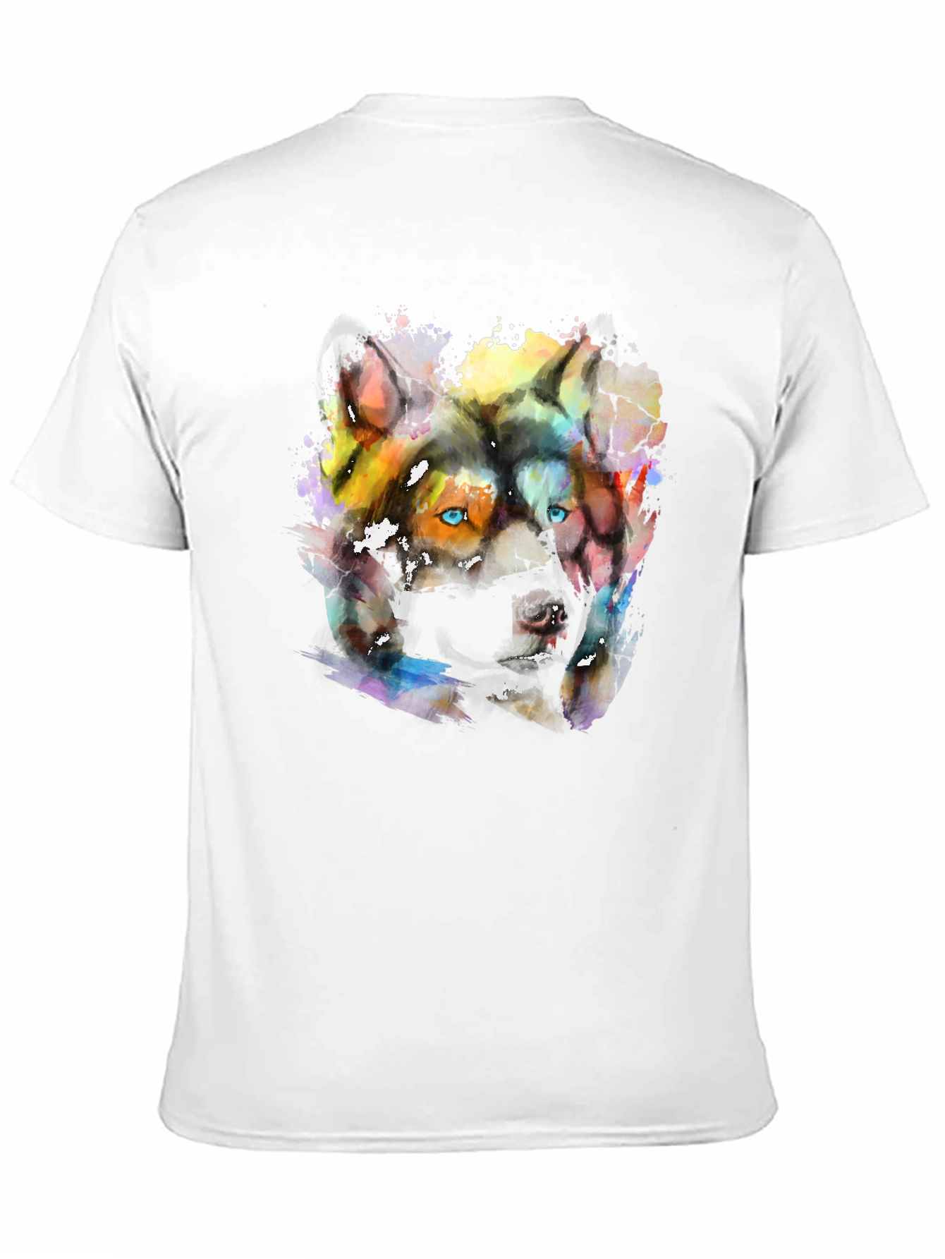 Black Abstract Wolf Graphic Print T-Shirt view 11