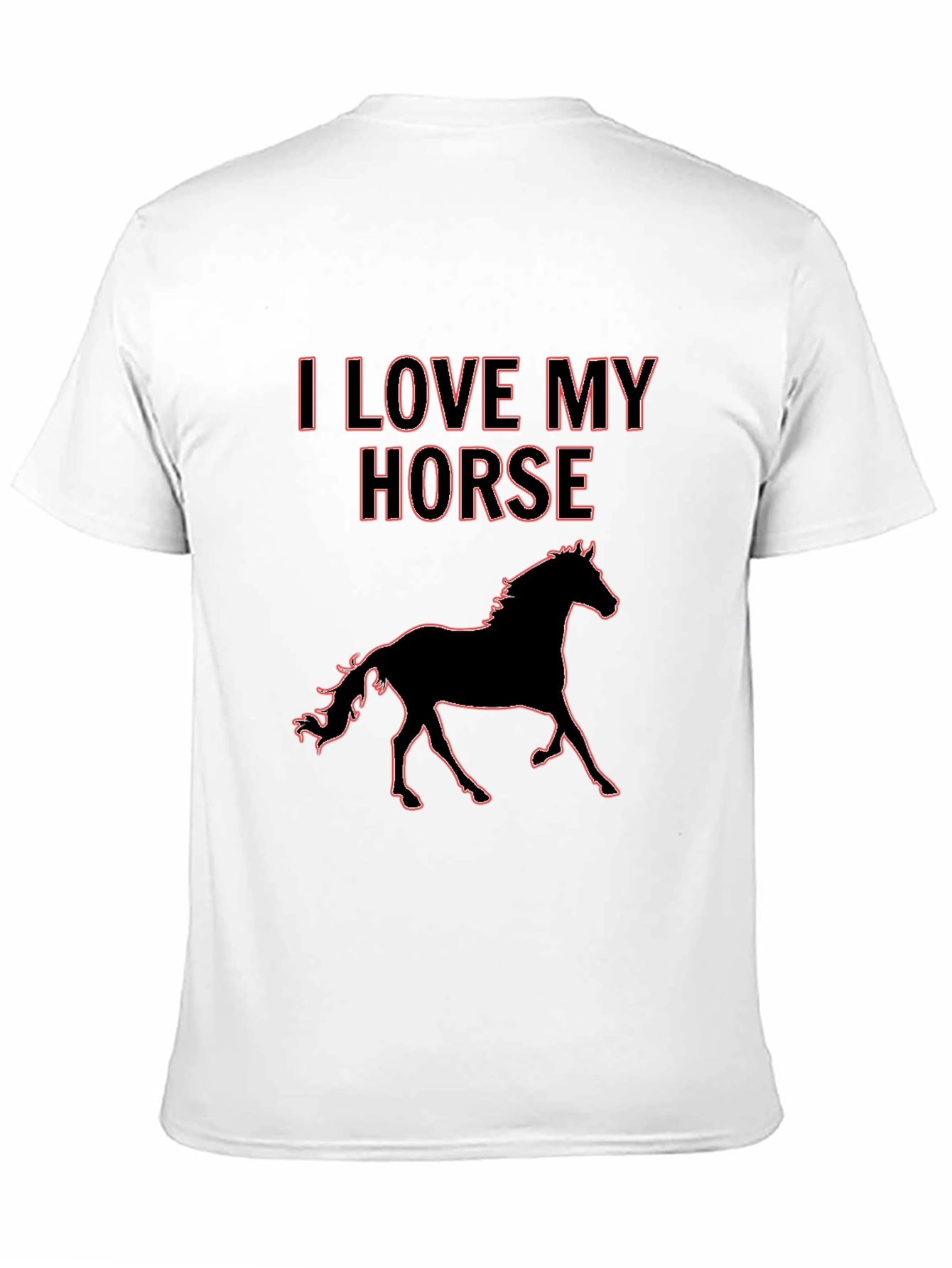 Black I Love My Horse T-Shirt - Black view 11