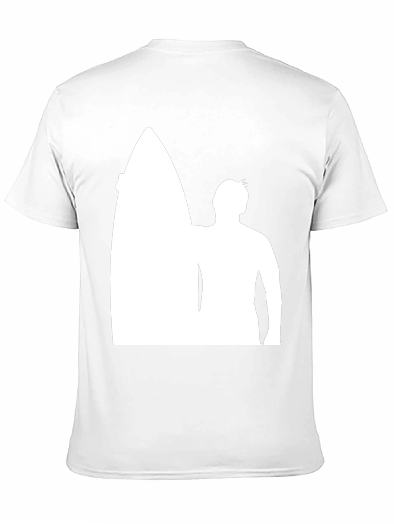 Black Surfer Silhouette Black T-Shirt view 11
