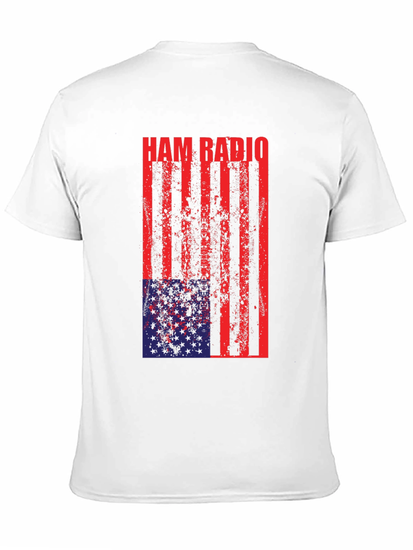 Black Ham Radio USA Flag T-Shirt view 11
