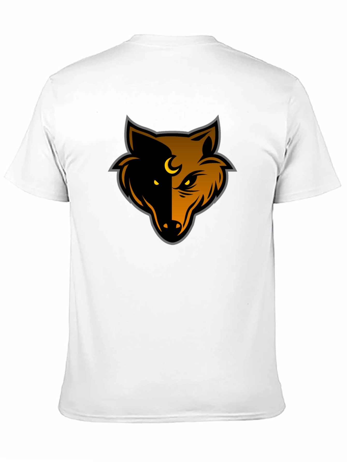 Black Lunar Wolf Graphic Tee - Black Cotton Blend Comfort view 11