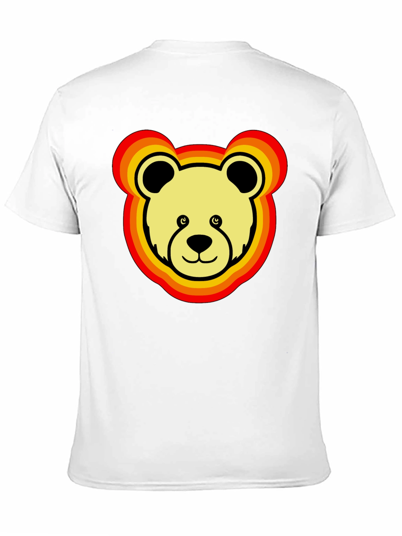 Black Retro Bear Graphic Tee - Black Cotton Blend view 11