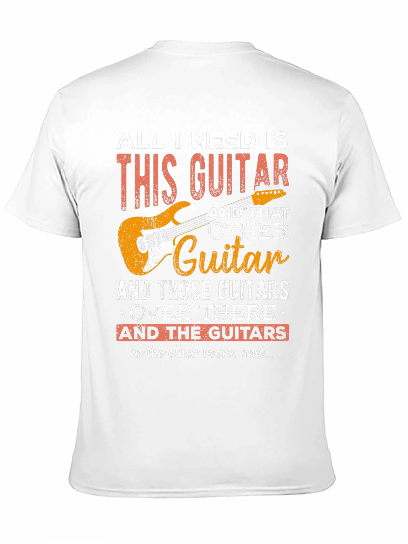 Black Guitar Lover T-Shirt - All I Need Is This Guitar view 11