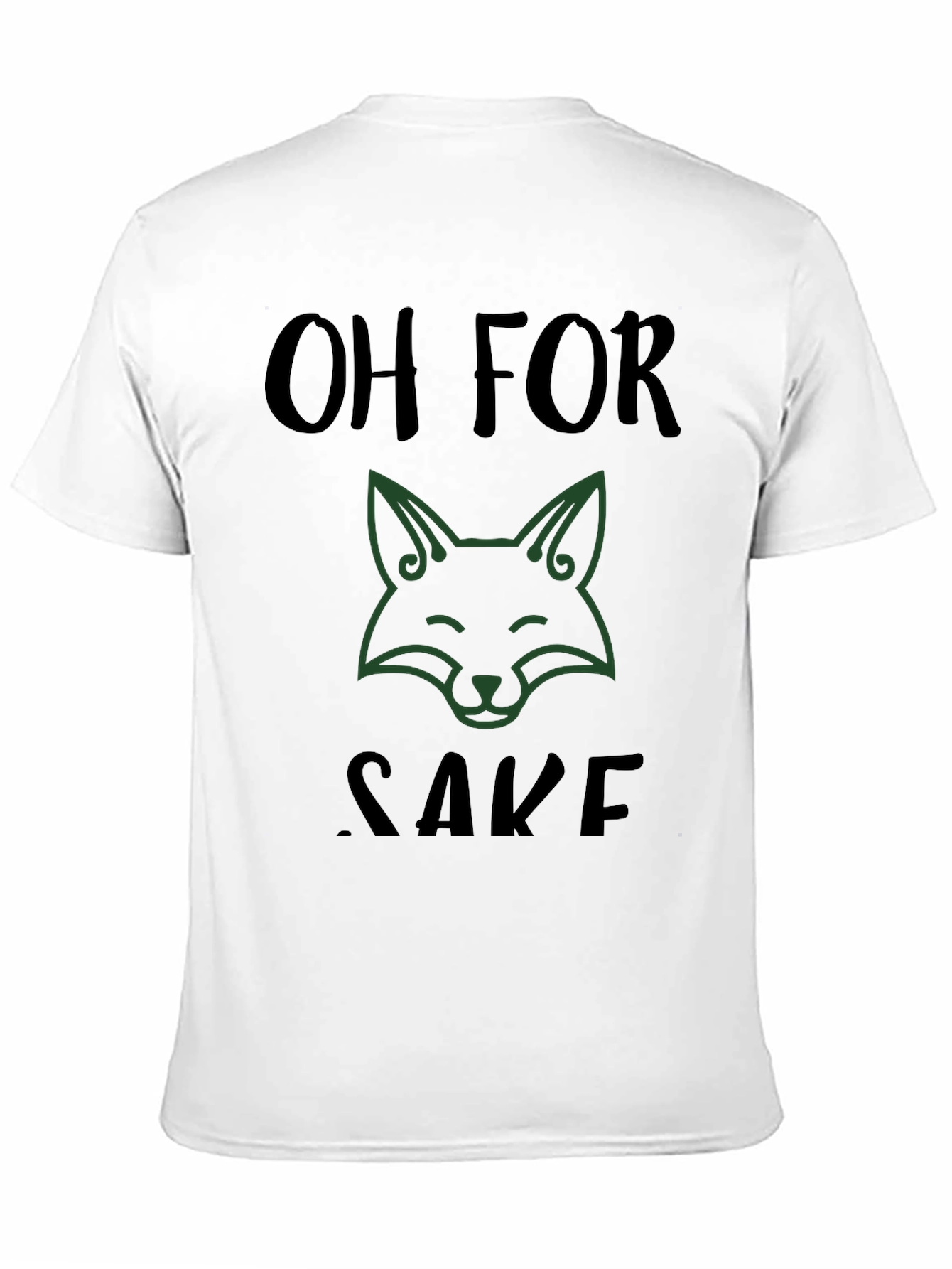 Black Oh For Fox Sake Graphic Tee - Humor T-Shirt view 11