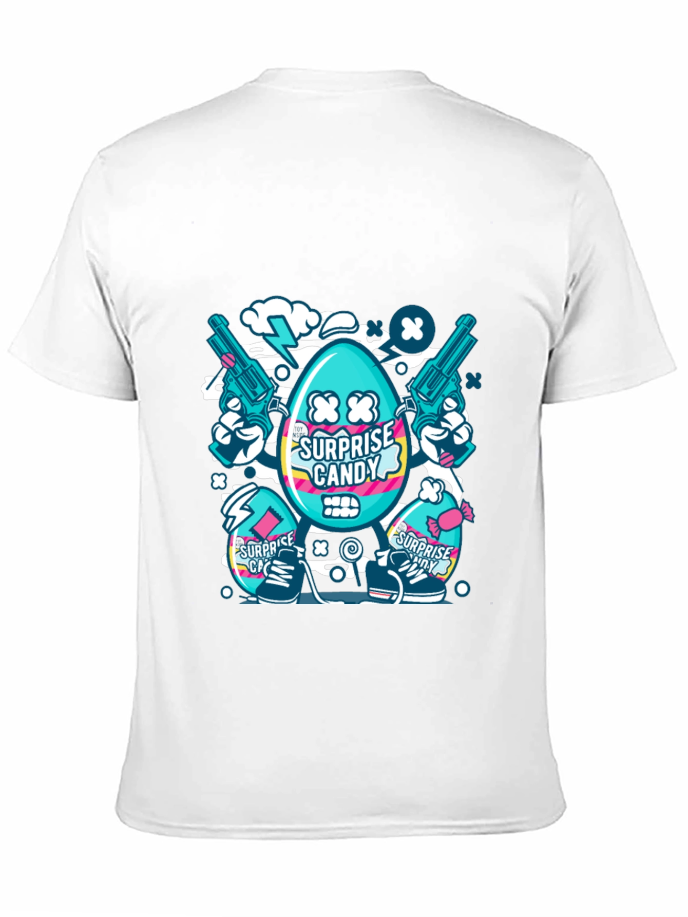 Black Surprise Candy Graphic T-Shirt - Funky Streetwear view 11