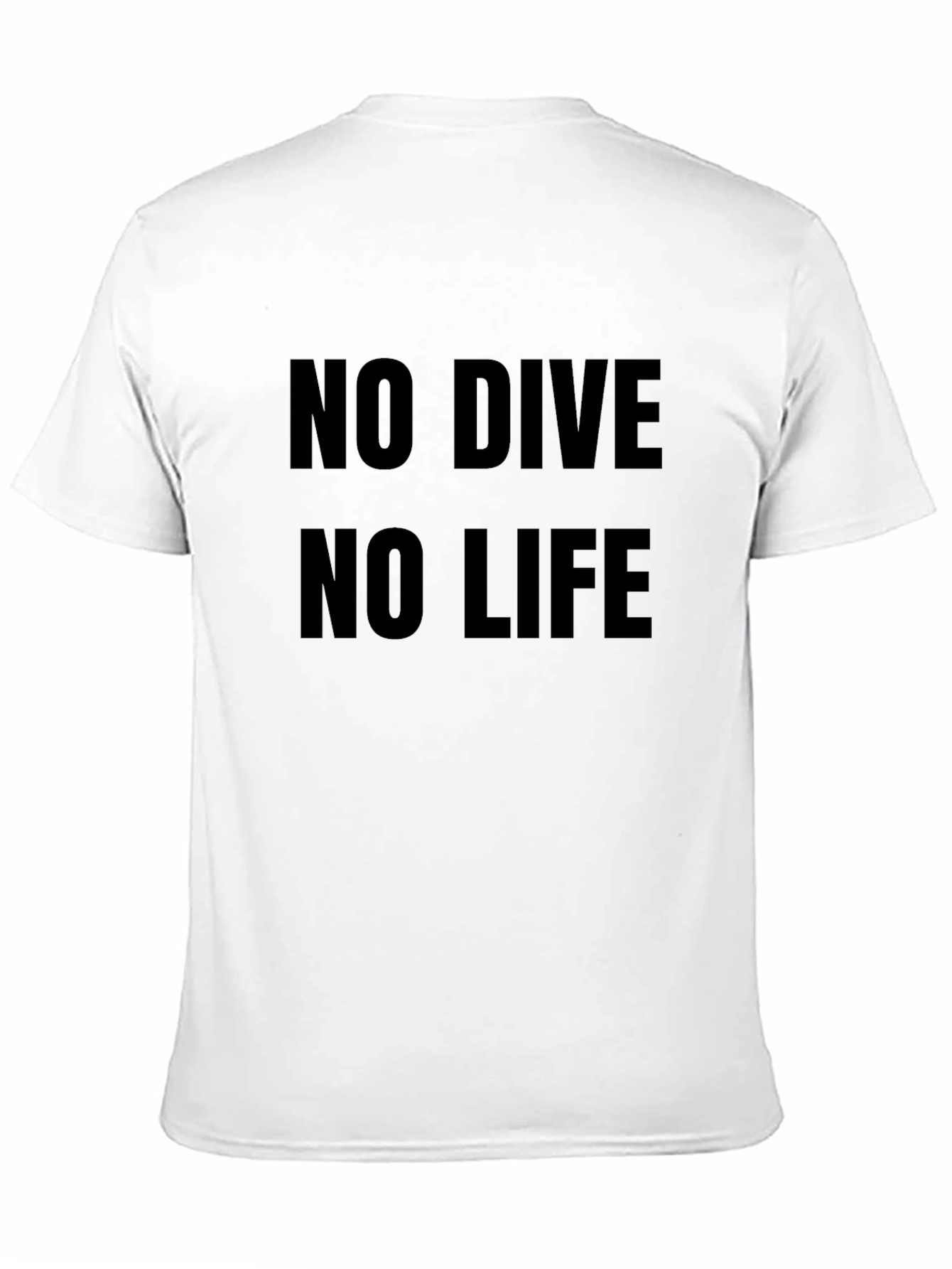 Black No Dive No Life Graphic Tee - Black Casual T-Shirt view 11