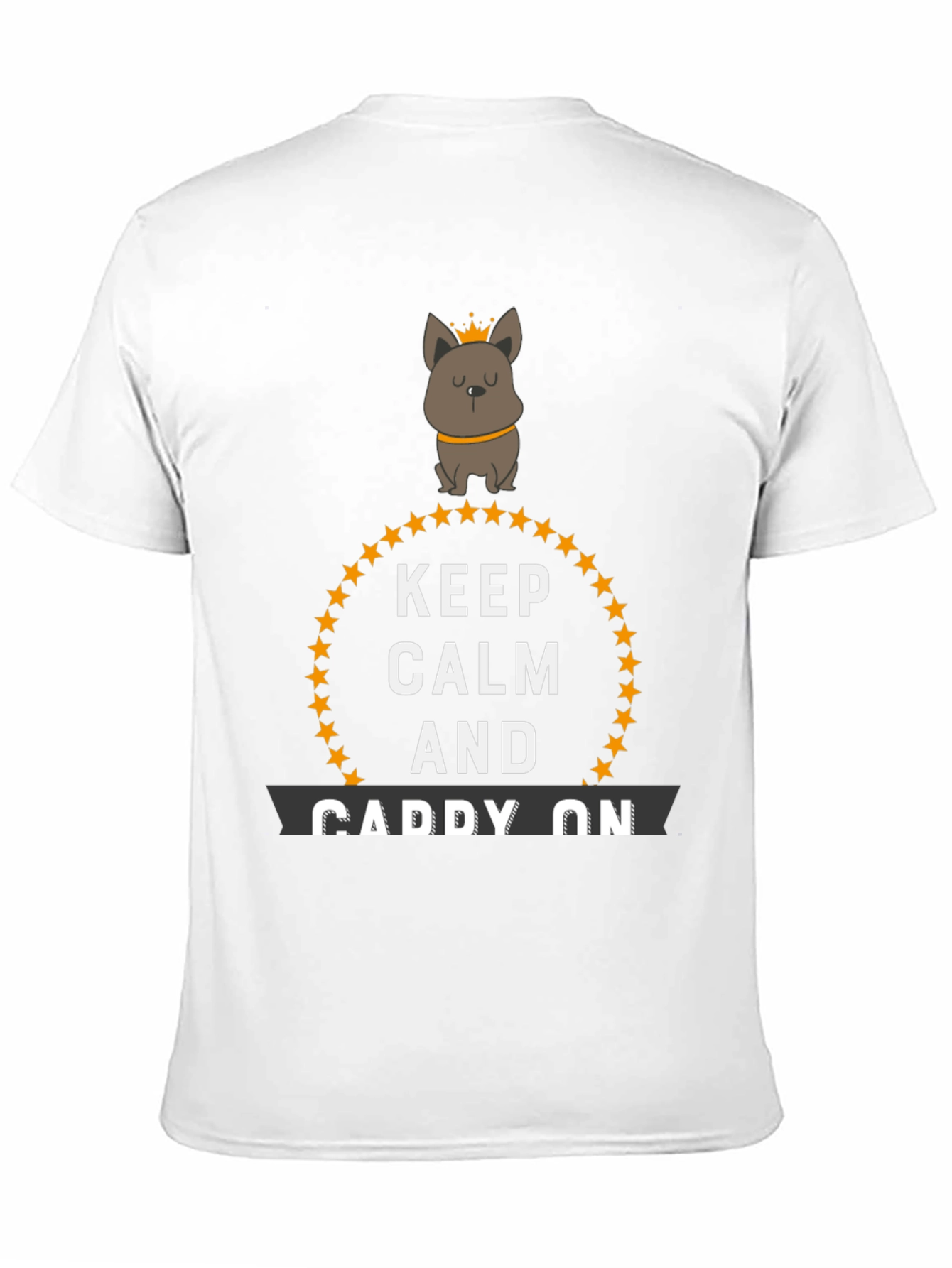 Black Keep Calm and Caddy On Novelty T-Shirt view 11