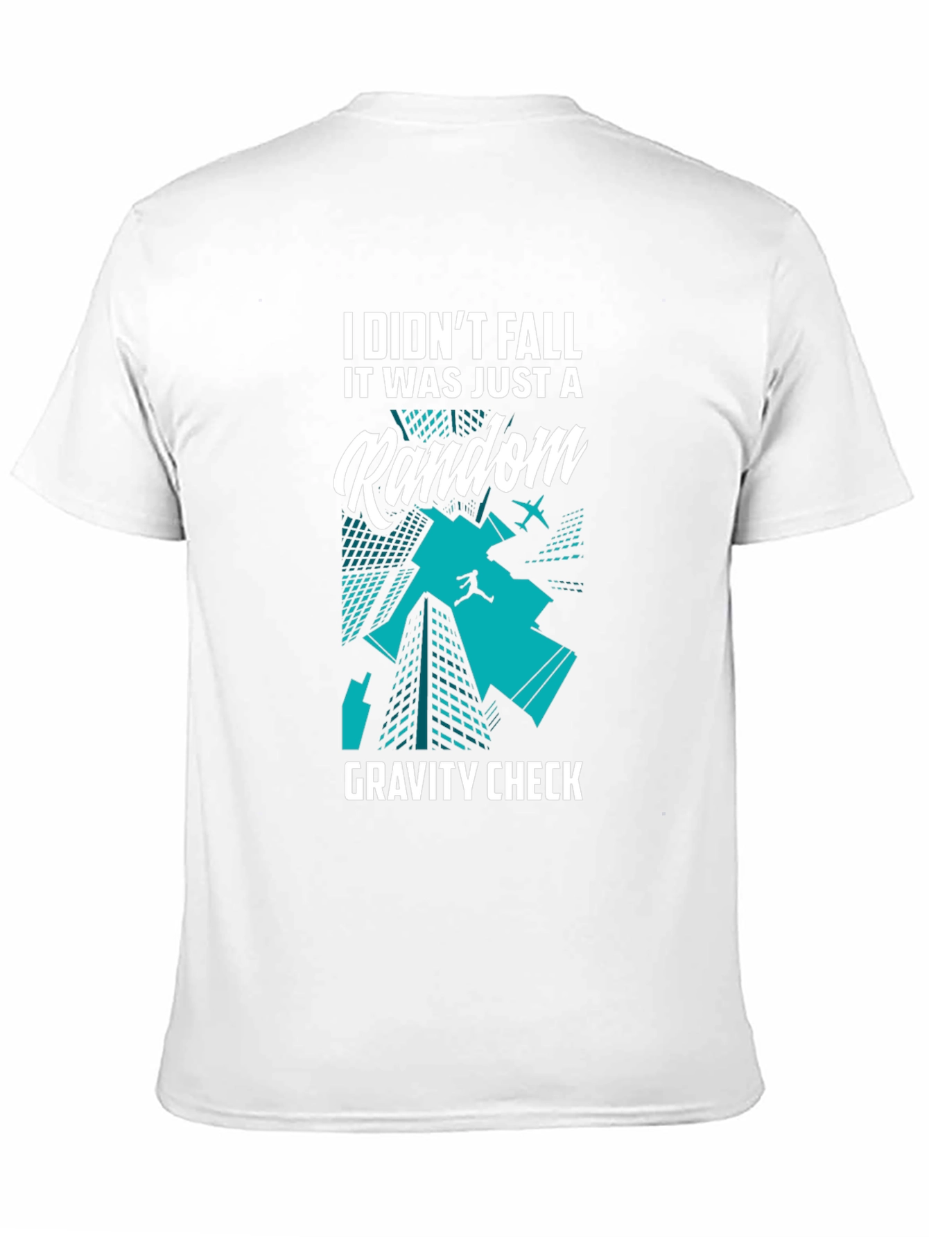 Black Random Gravity Check Black T-Shirt view 11