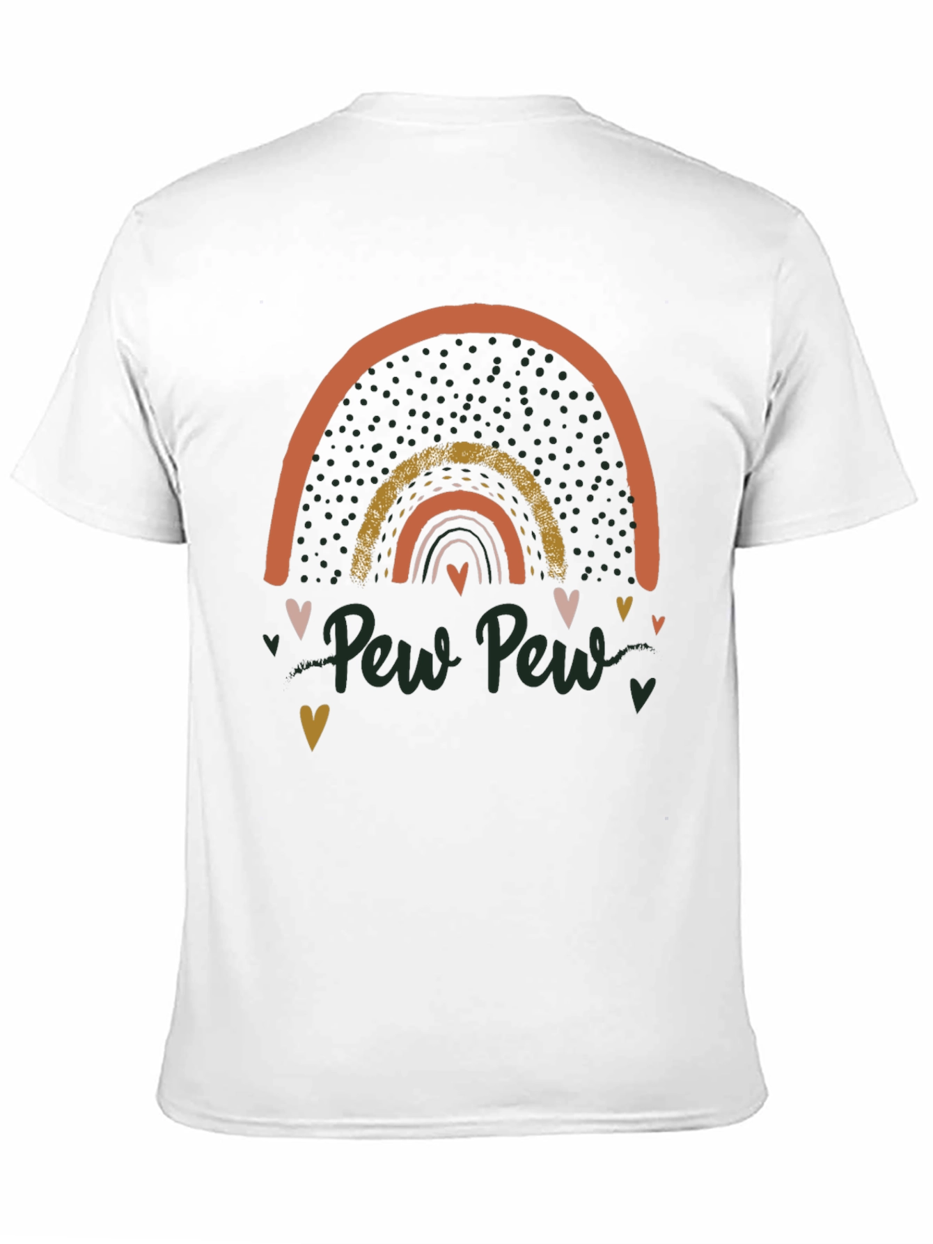 Black Pew Pew Rainbow Graphic Tee view 11