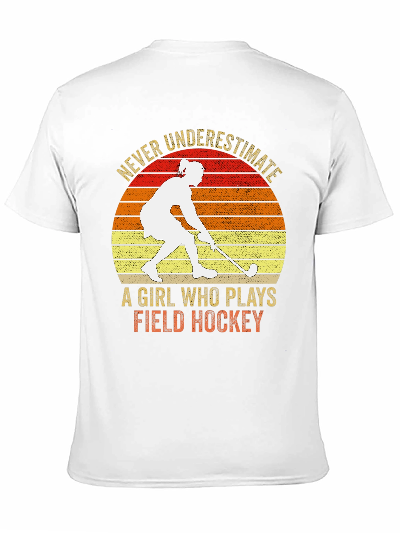 Black Never Underestimate Field Hockey T-Shirt view 11