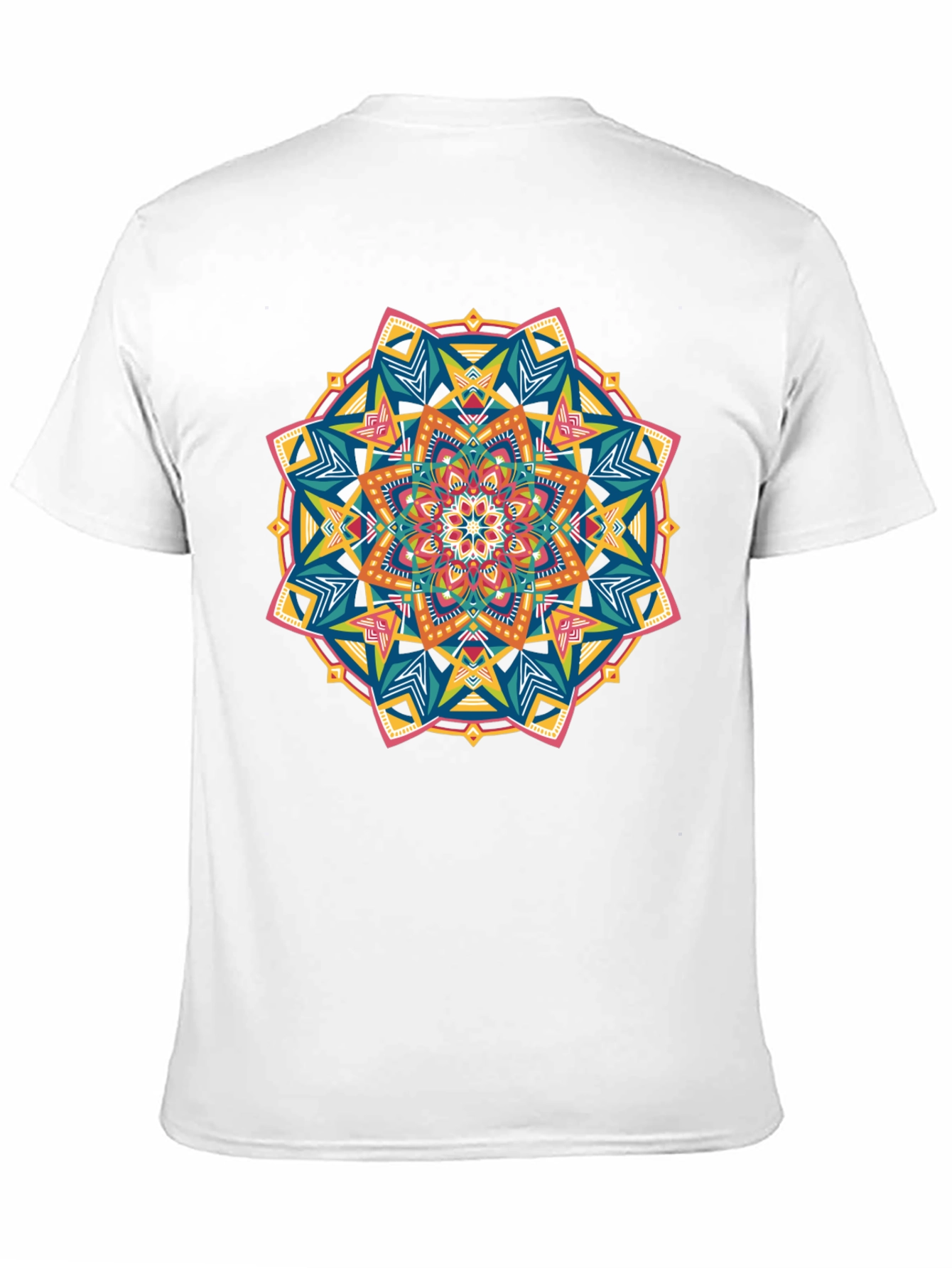 Black Vibrant Mandala Graphic Black T-Shirt view 11