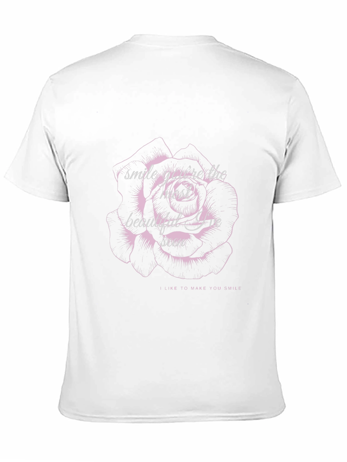 Black Floral Smile Graphic Tee - Comfortable Black T-Shirt view 11