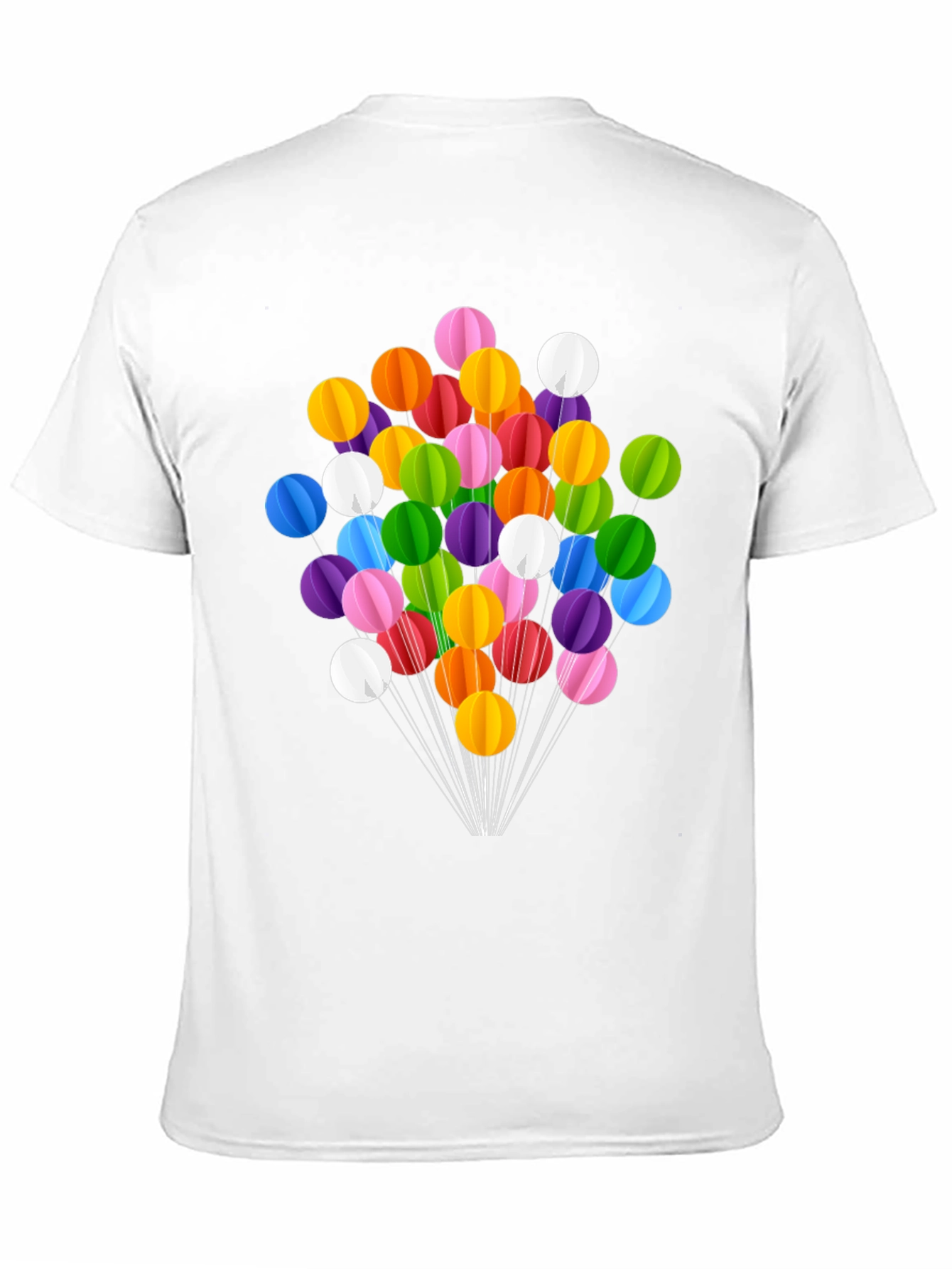 Black Colorful Balloon Graphic T-Shirt view 11