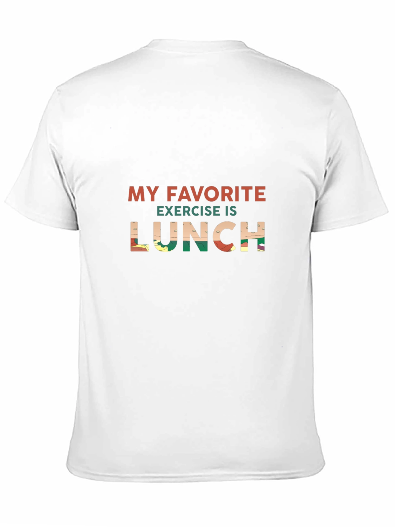 Black My Favorite Exercise is Lunch Graphic T-Shirt view 11