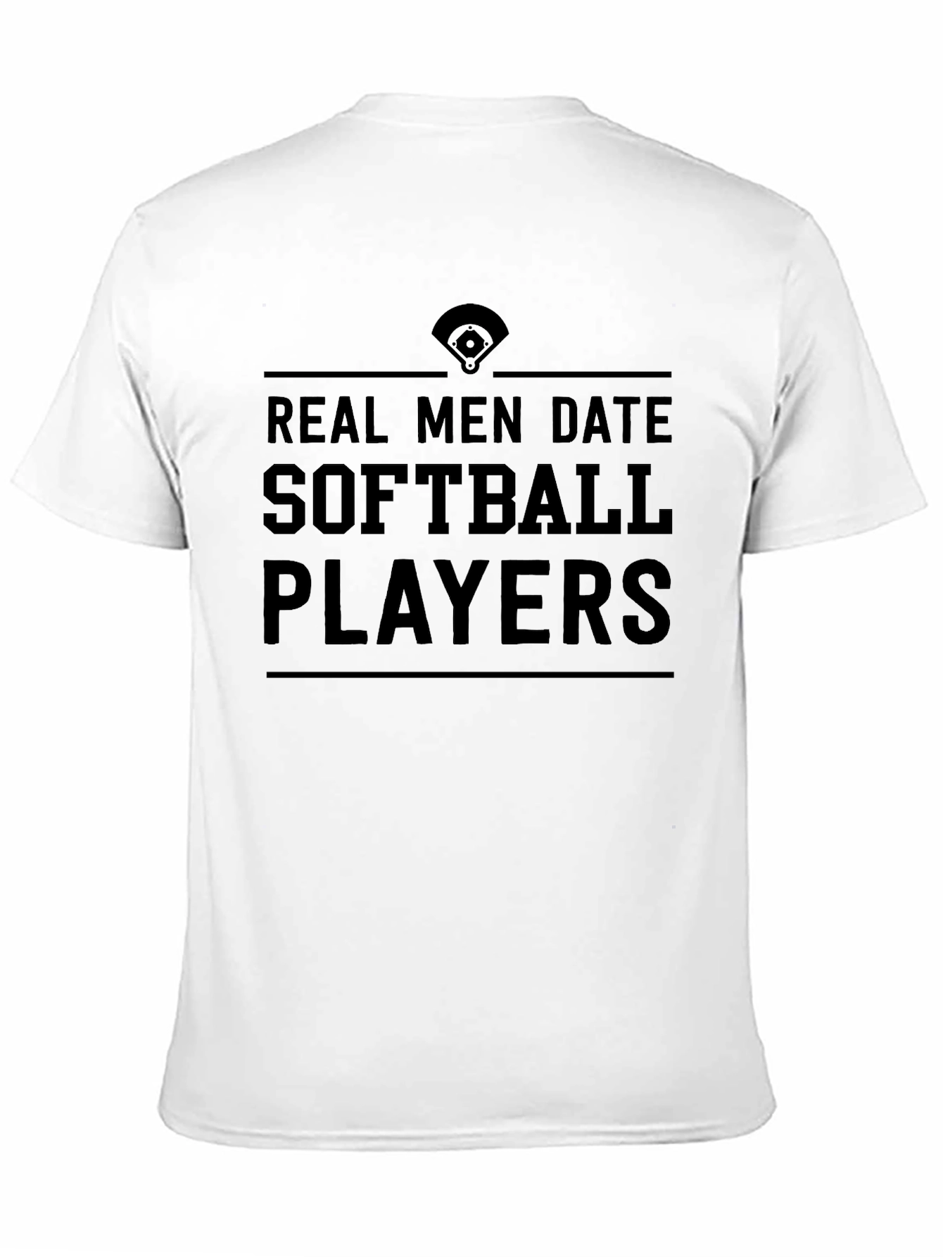 Black Real Men Date Softball Players T-Shirt view 11
