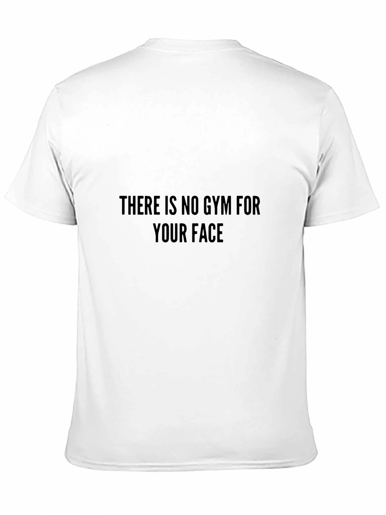 Black Funny "No Gym For Your Face" Graphic T-Shirt view 11