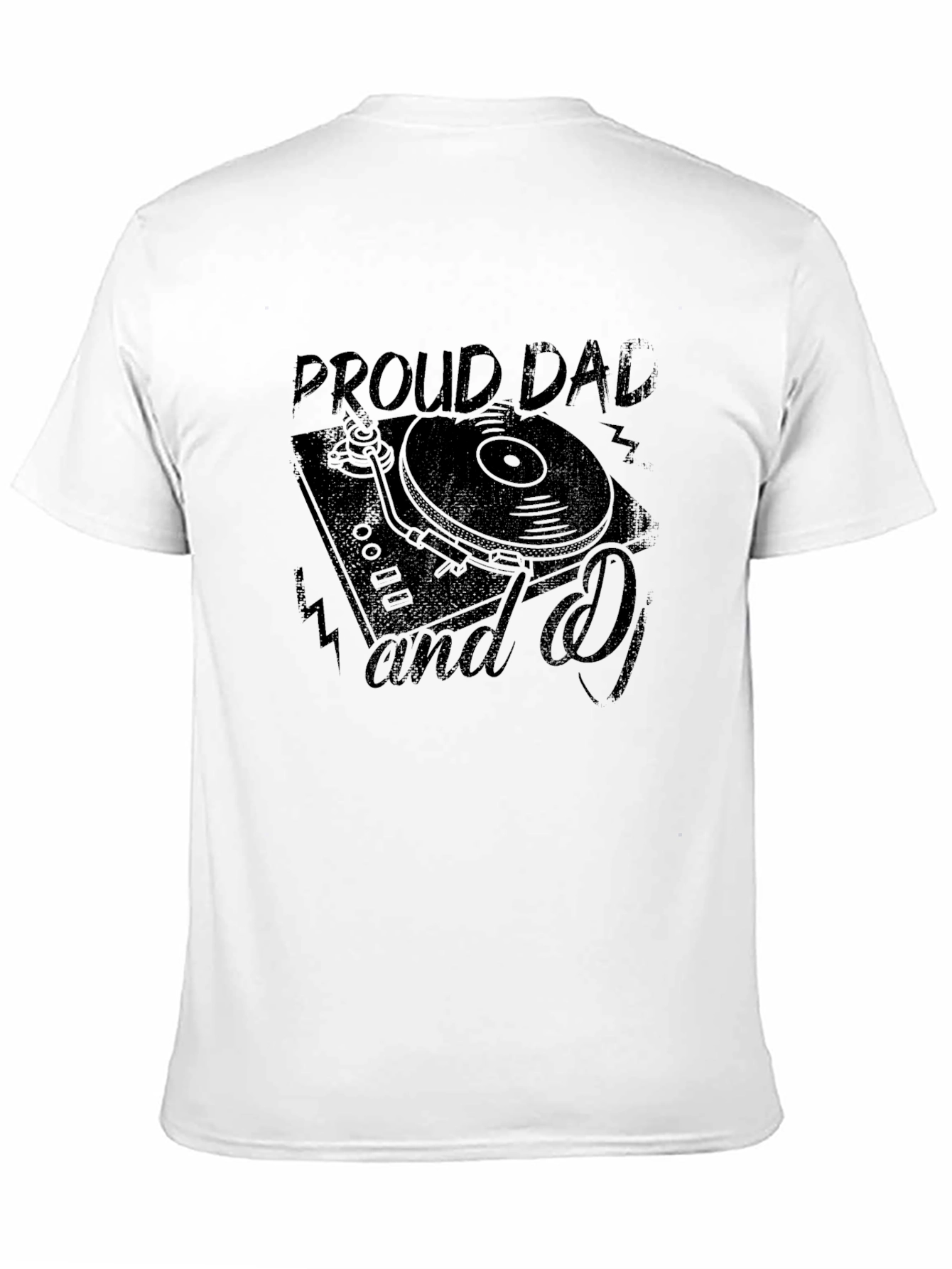 Black Proud Dad and DJ Black T-Shirt view 11