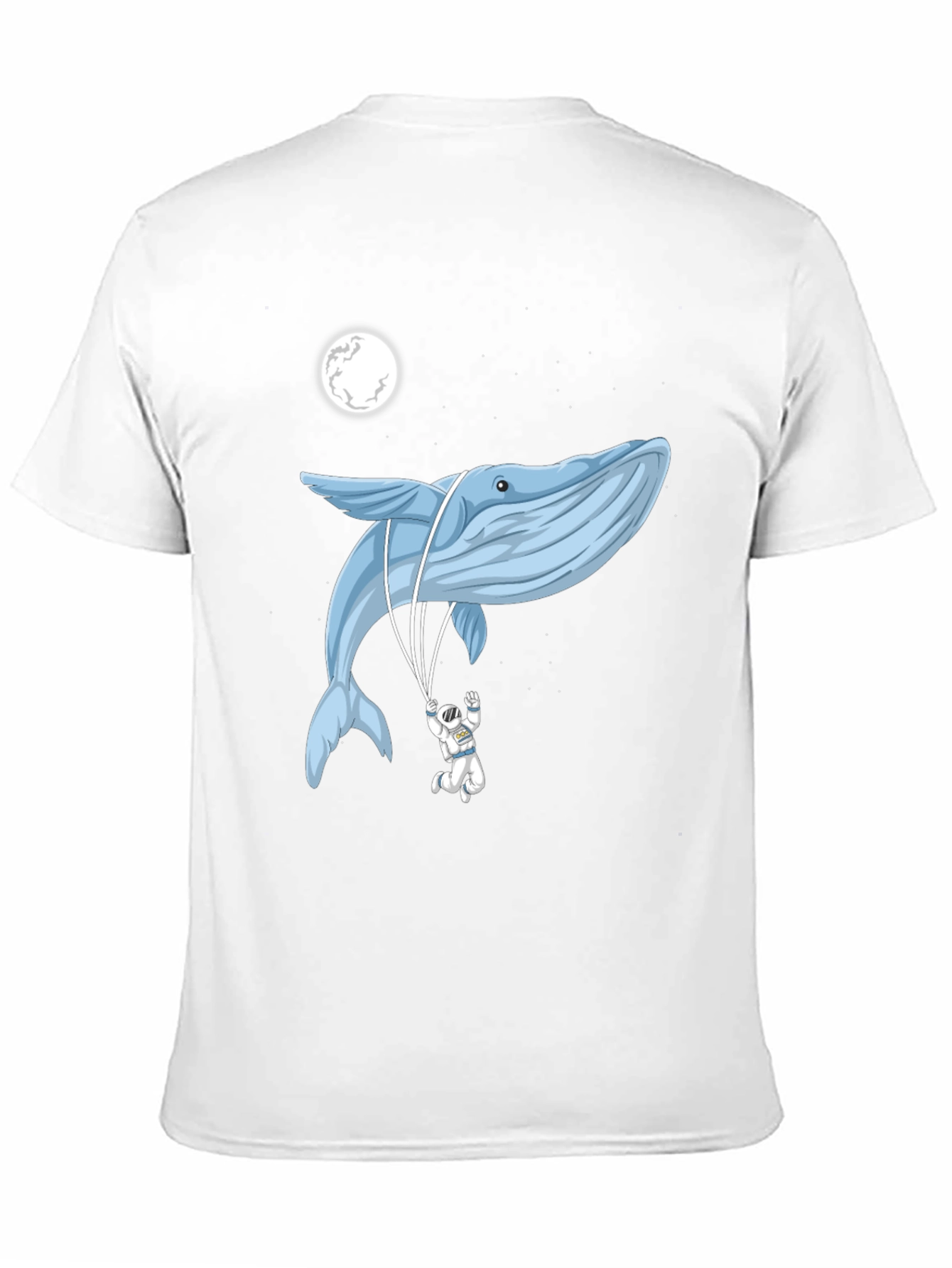 Black Whimsical Whale & Astronaut Graphic Tee view 11