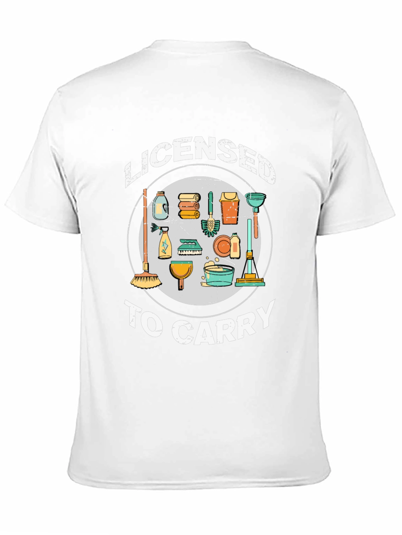 Black Licensed to Carry Cleaning Crew T-Shirt view 11