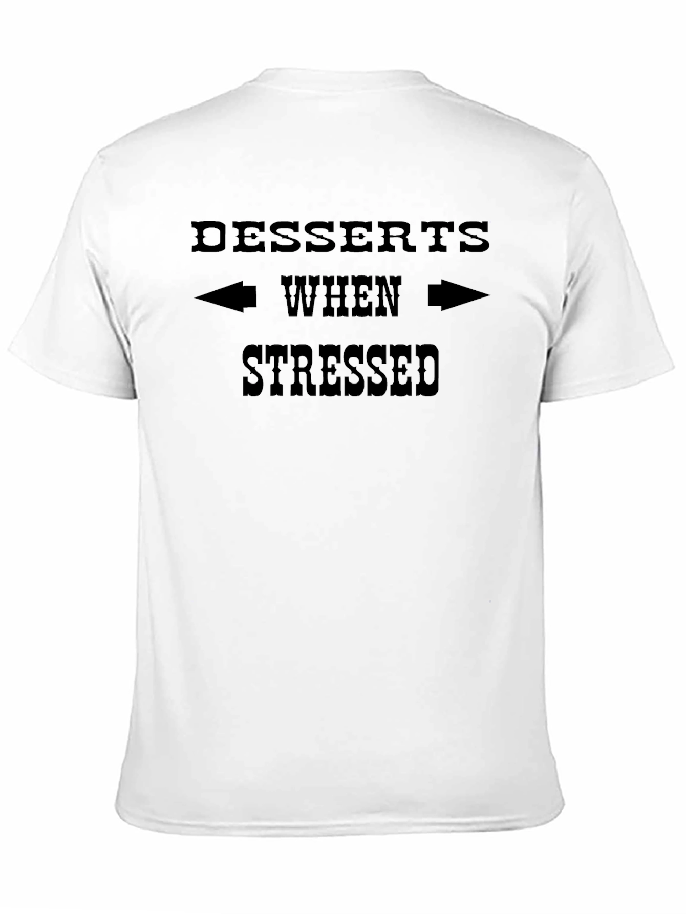 Black Desserts When Stressed T-Shirt view 11