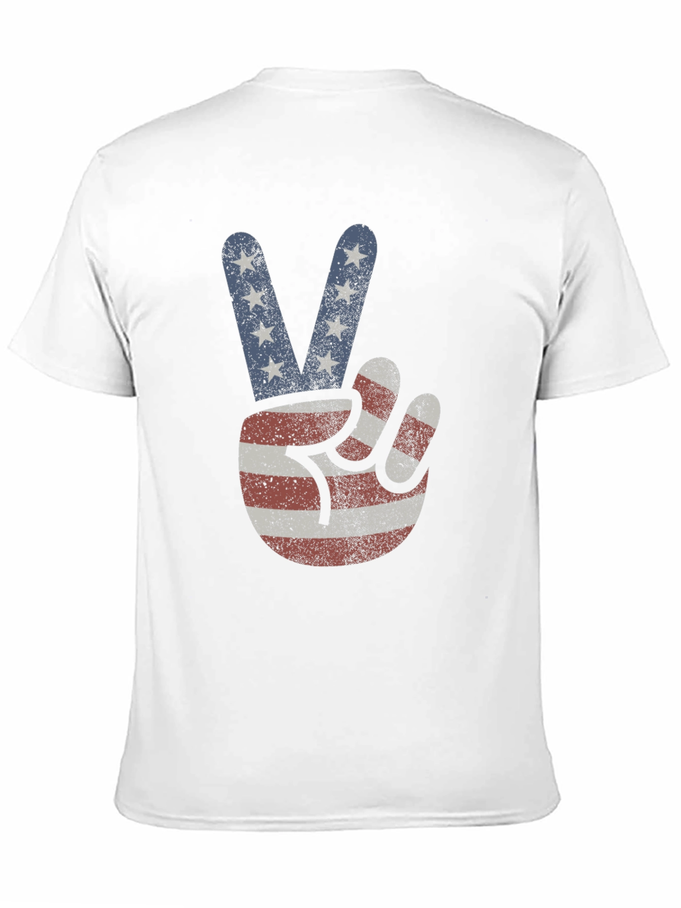 Black American Flag Peace Sign T-Shirt view 11