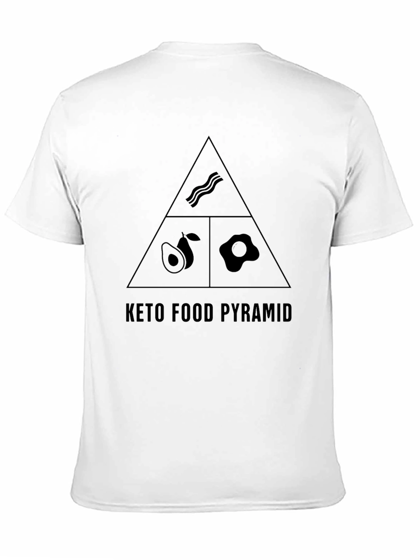Keto Food Pyramid T-Shirt - Black Graphic Tee - 11