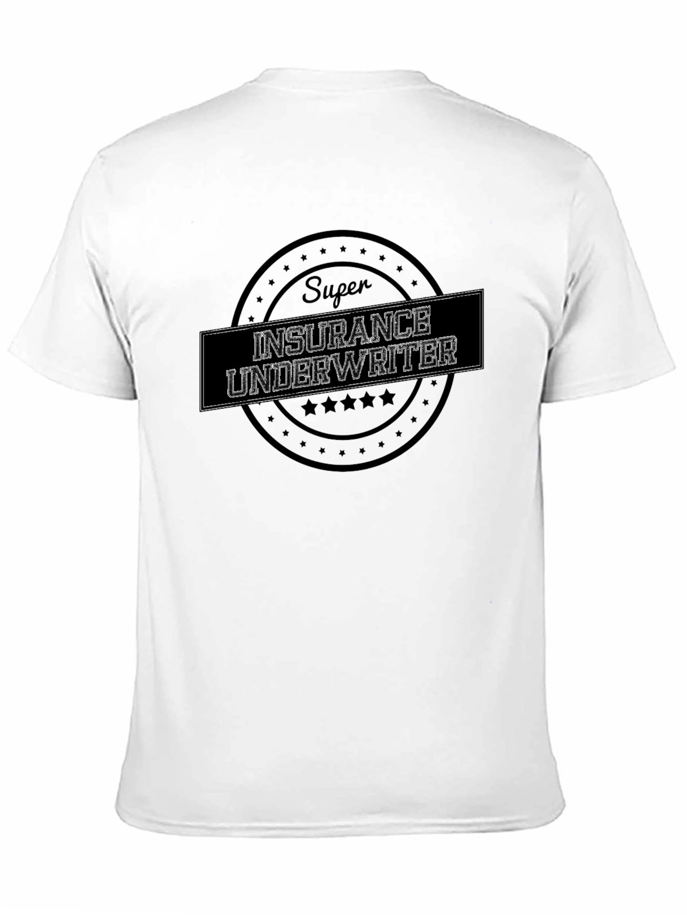Black Super Insurance Underwriter Black T-Shirt view 11