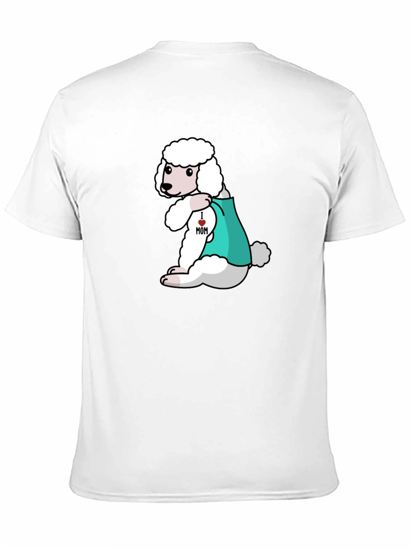 Black Poodle Mom Tattoo Graphic Tee view 11