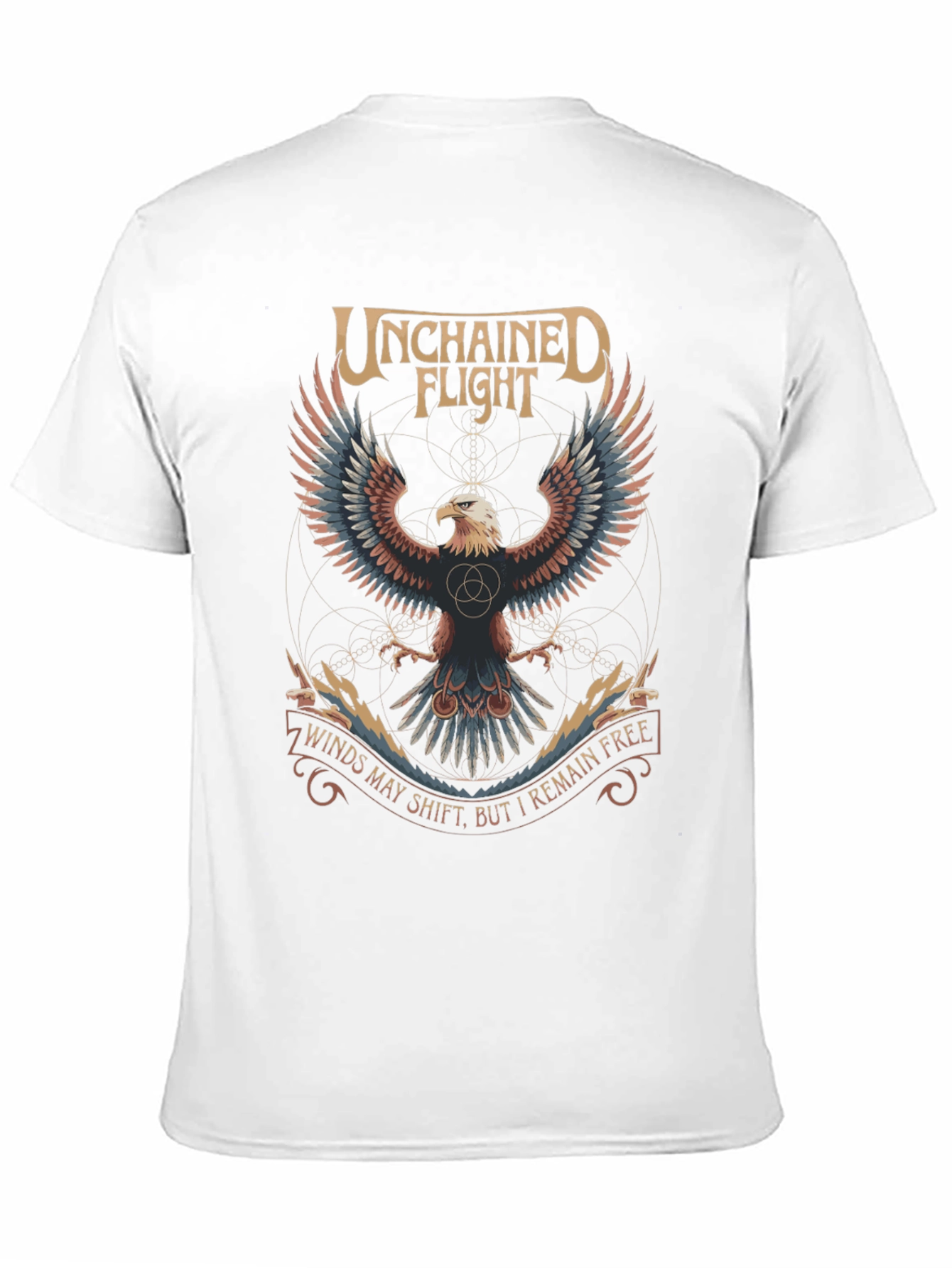 Black Unchained Flight Eagle Graphic Tee - Black view 11