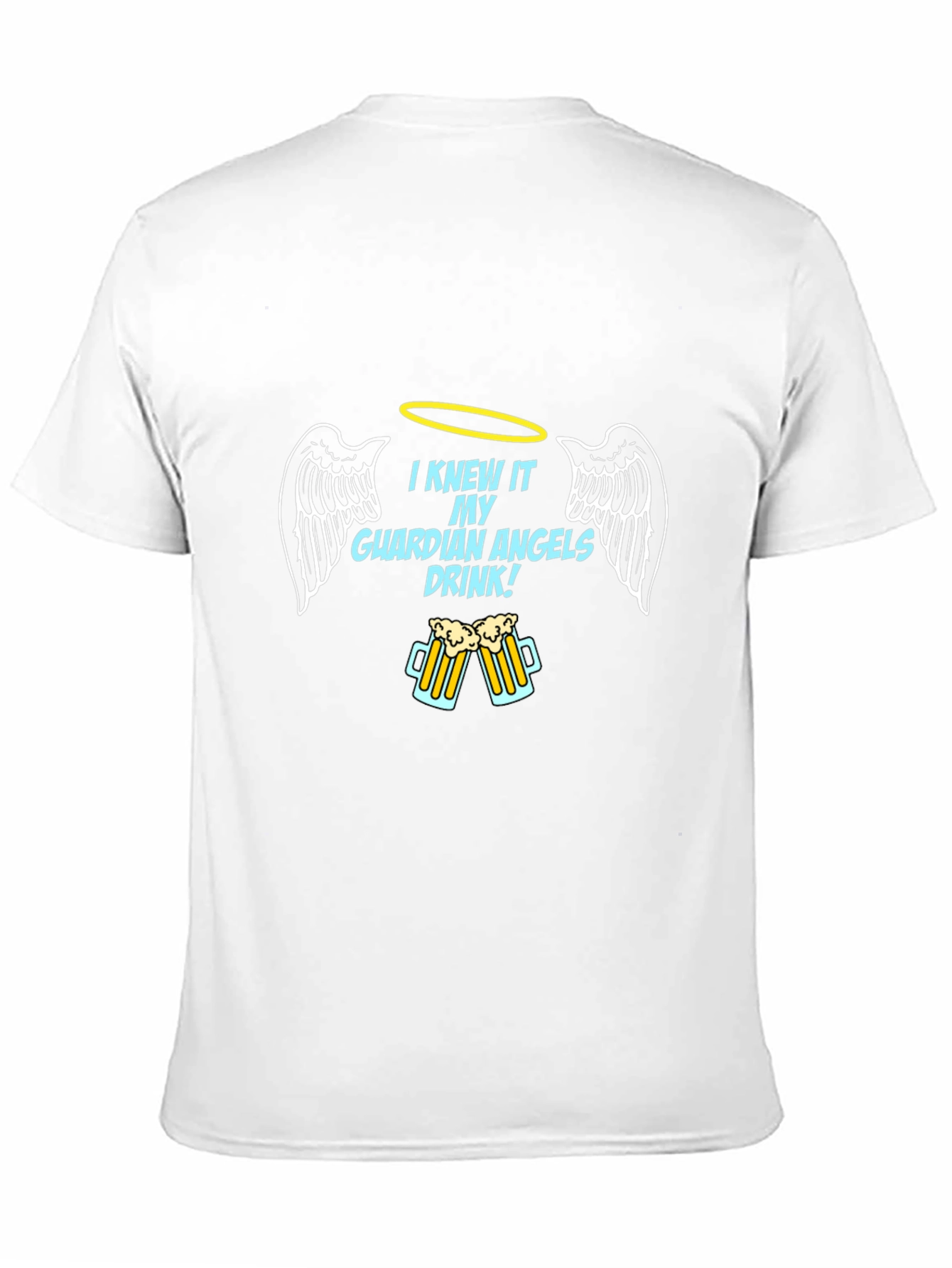 Black Guardian Angel Drink Black T-Shirt view 11