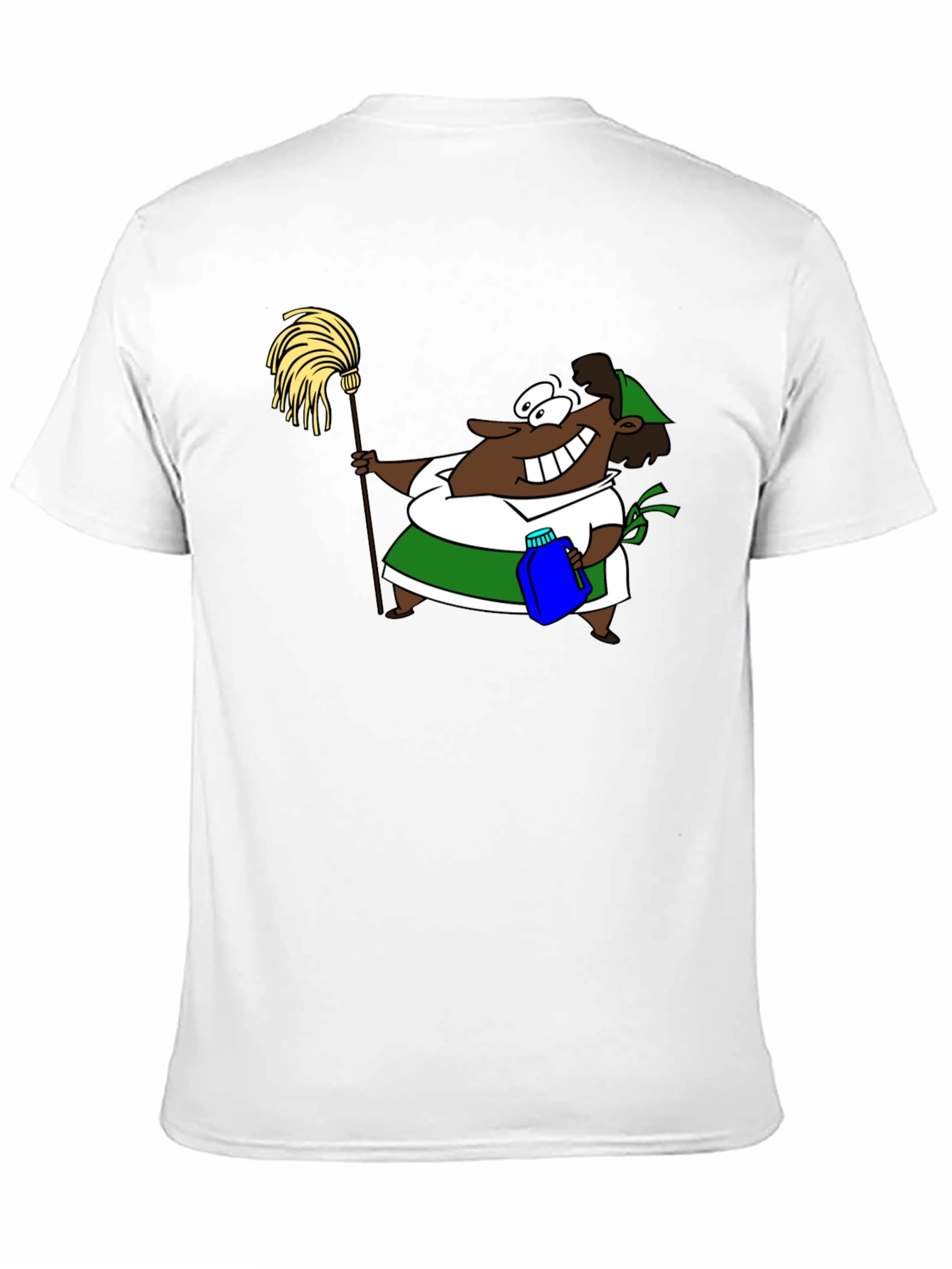Black Cartoon Cleaning Lady Graphic Tee view 11