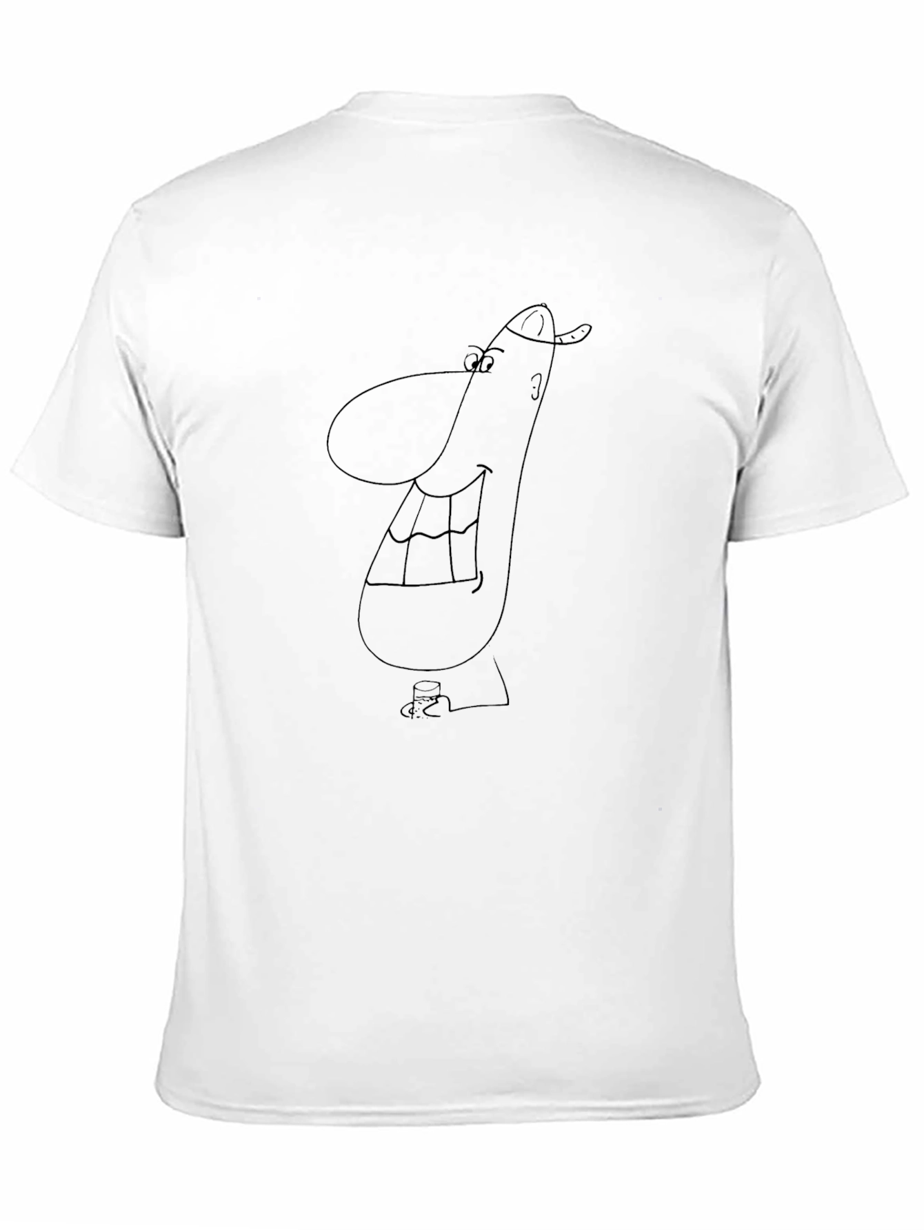 Black Funny Cartoon Black T-Shirt view 11