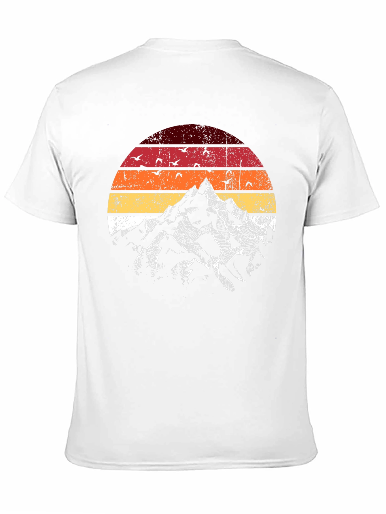 Black Vintage Mountain Sunset Graphic Tee view 11