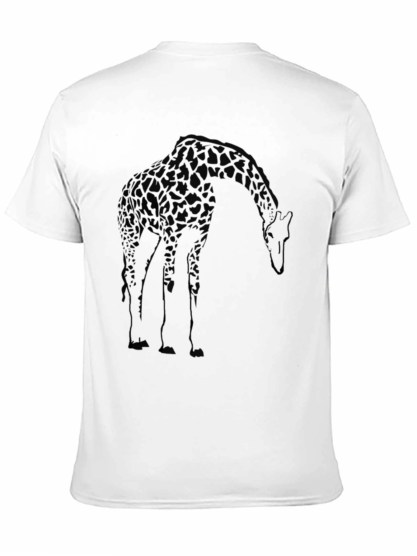 Black Giraffe Graphic Print Crew Neck T-Shirt view 11
