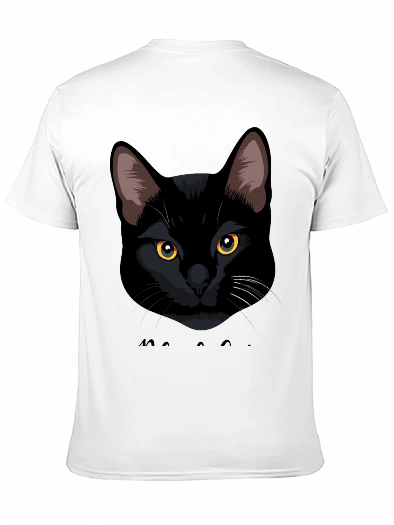Black Black Cat Graphic Tee - Men's Casual T-Shirt view 11