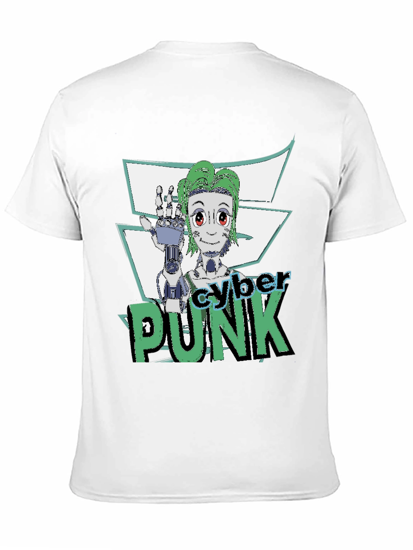 Black Cyberpunk Graphic Tee - Futuristic Style view 11