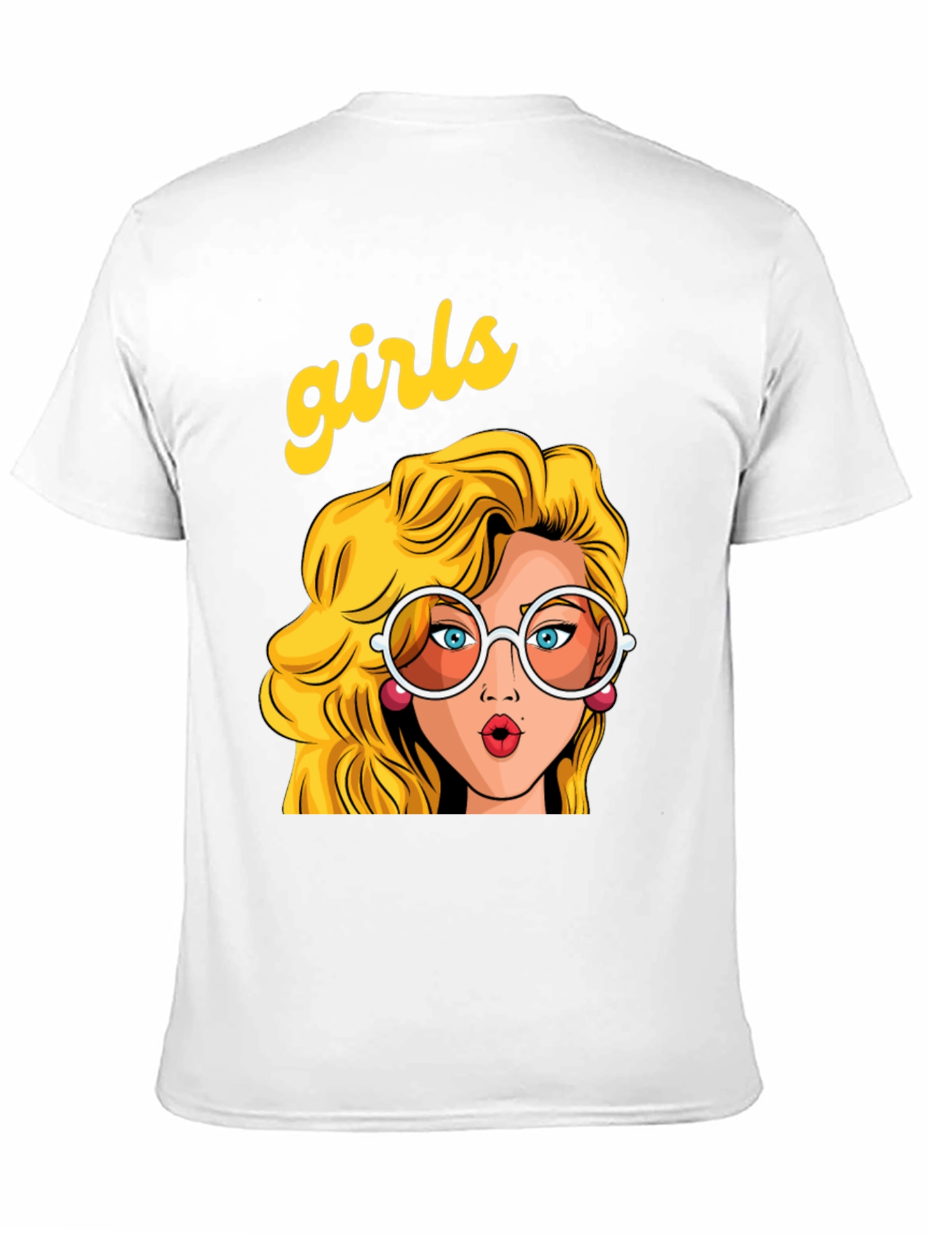 Black Retro 'Girls' Graphic Print Black T-Shirt view 11
